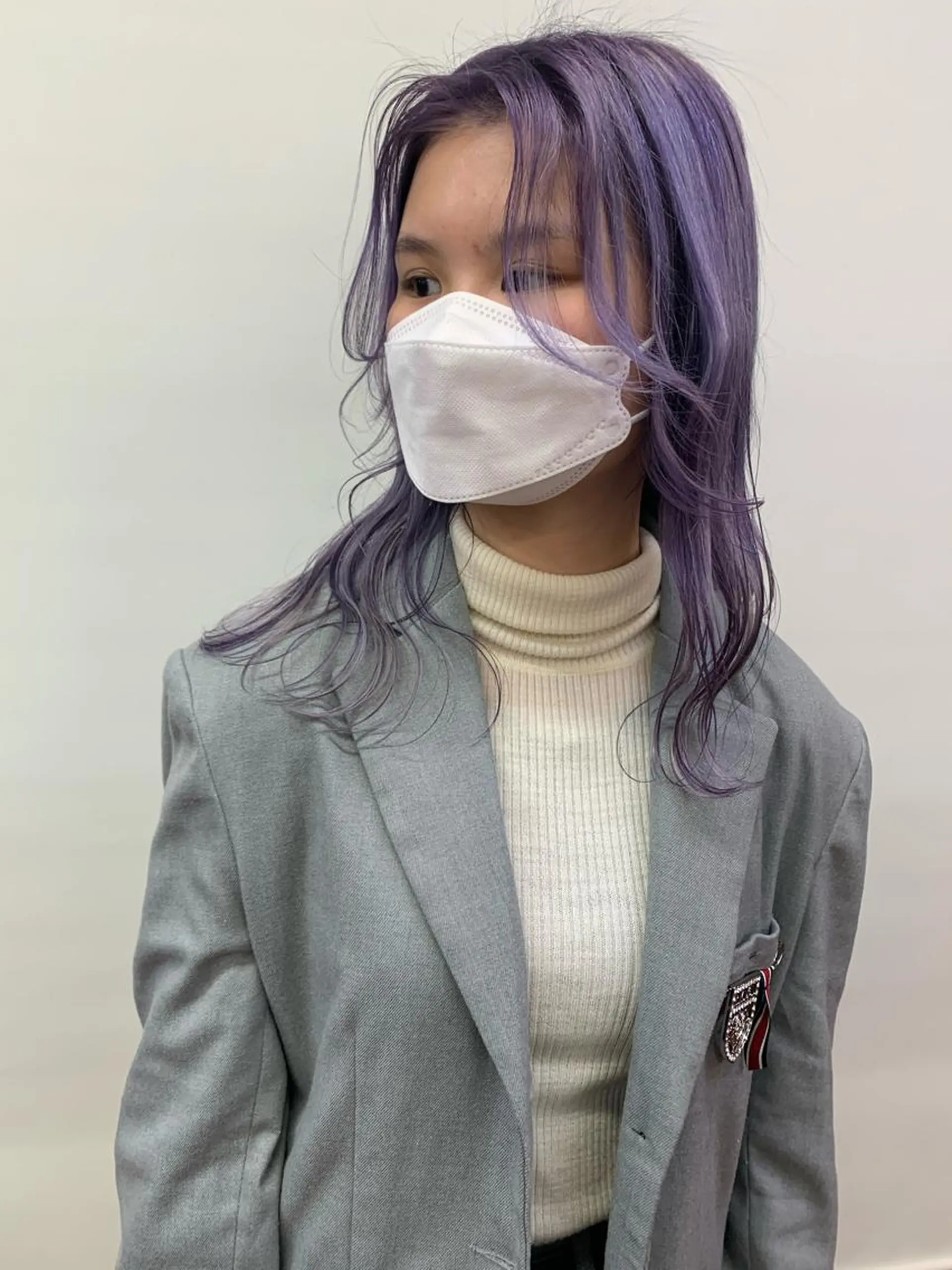ミディアム ヘアカラー 山嵜 かなのヘアスタイル
