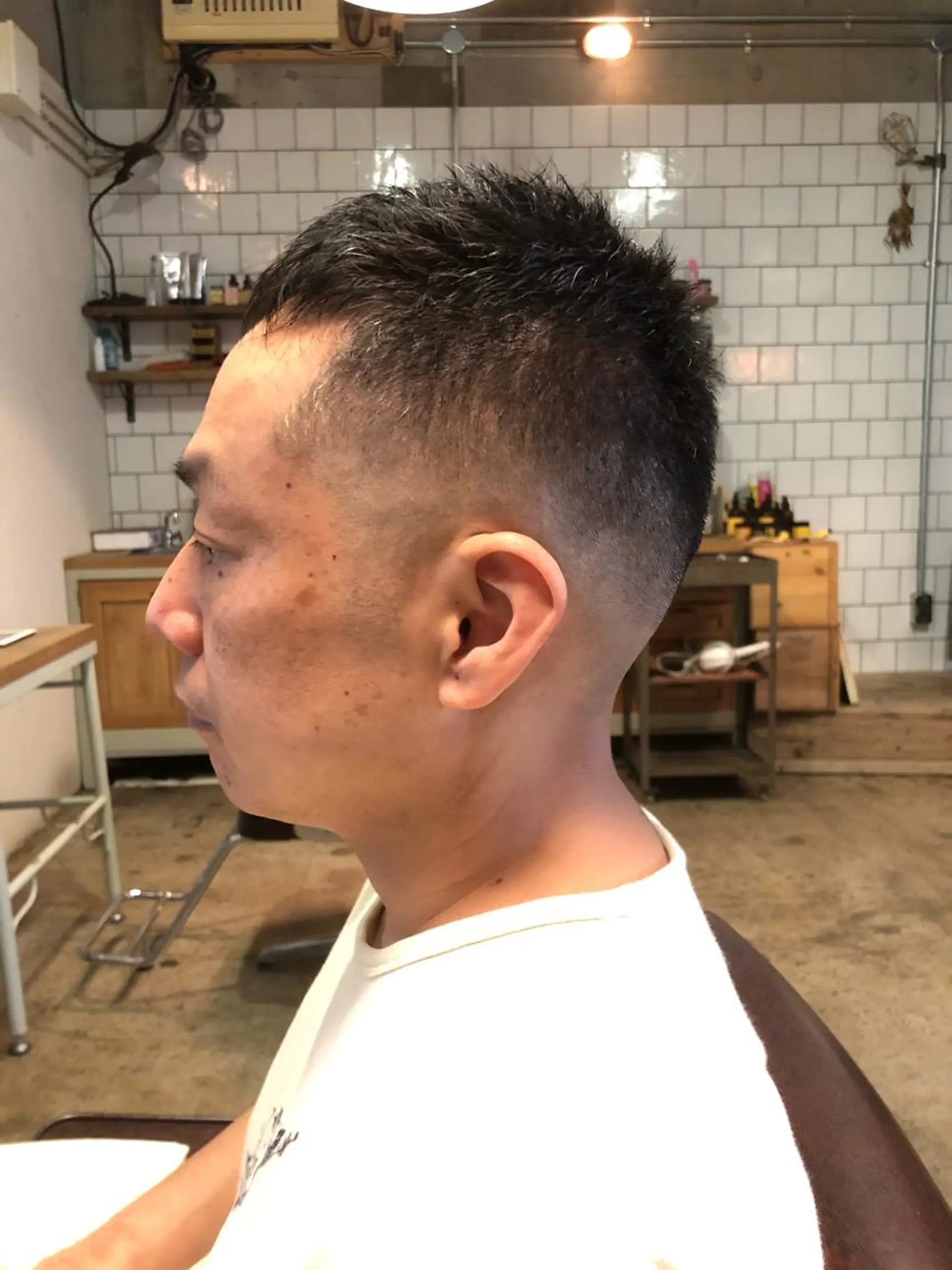 ショート メンズ ボウズ フェードカット スキンフェード カット オオシロ ユウマのヘアスタイル