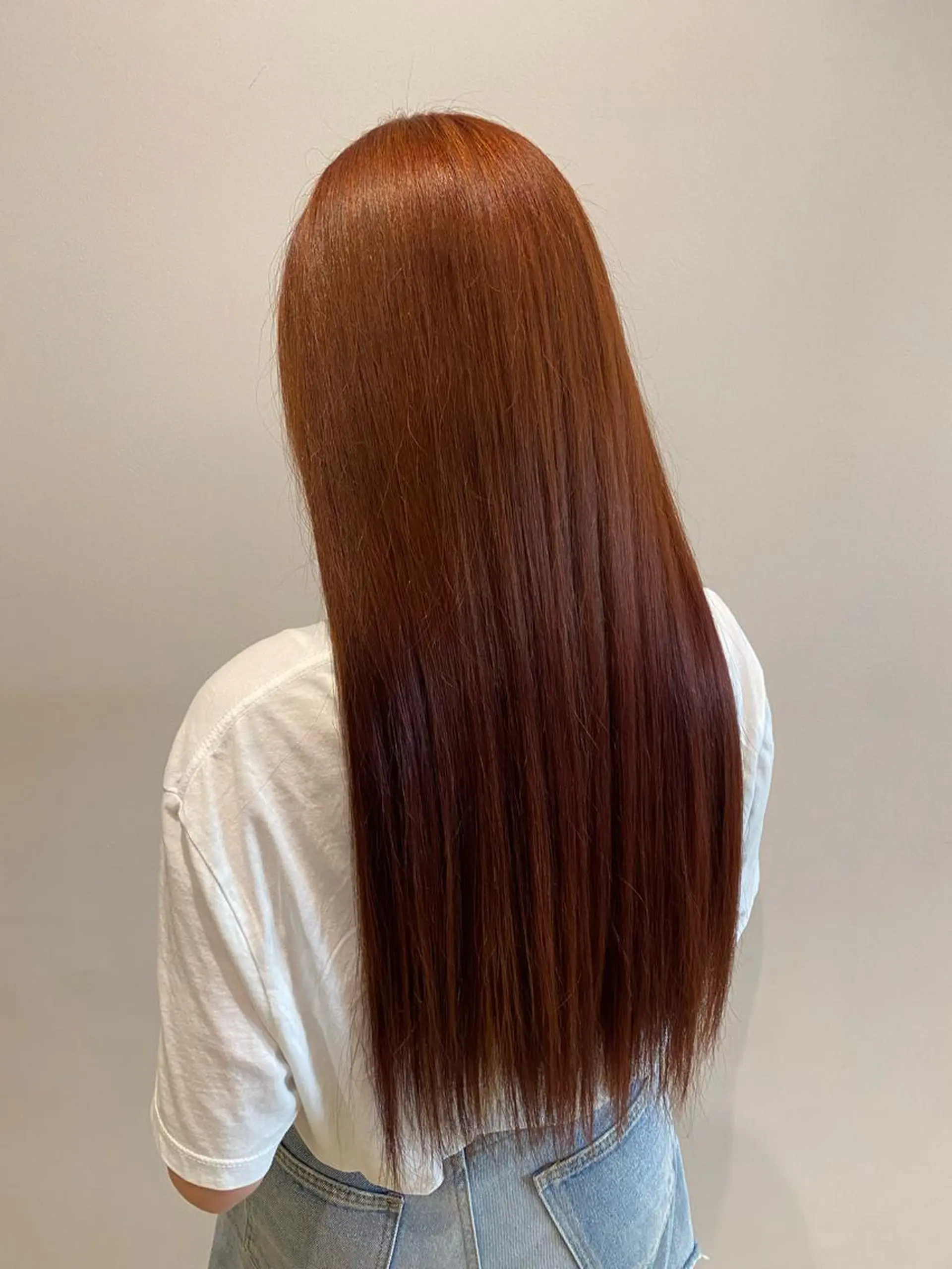 ロング カラー ブリーチ レッドカラー カット ヘアカラー トリートメント 艶髪🌿美髪 大塚礼乃【西荻窪】のヘアスタイル