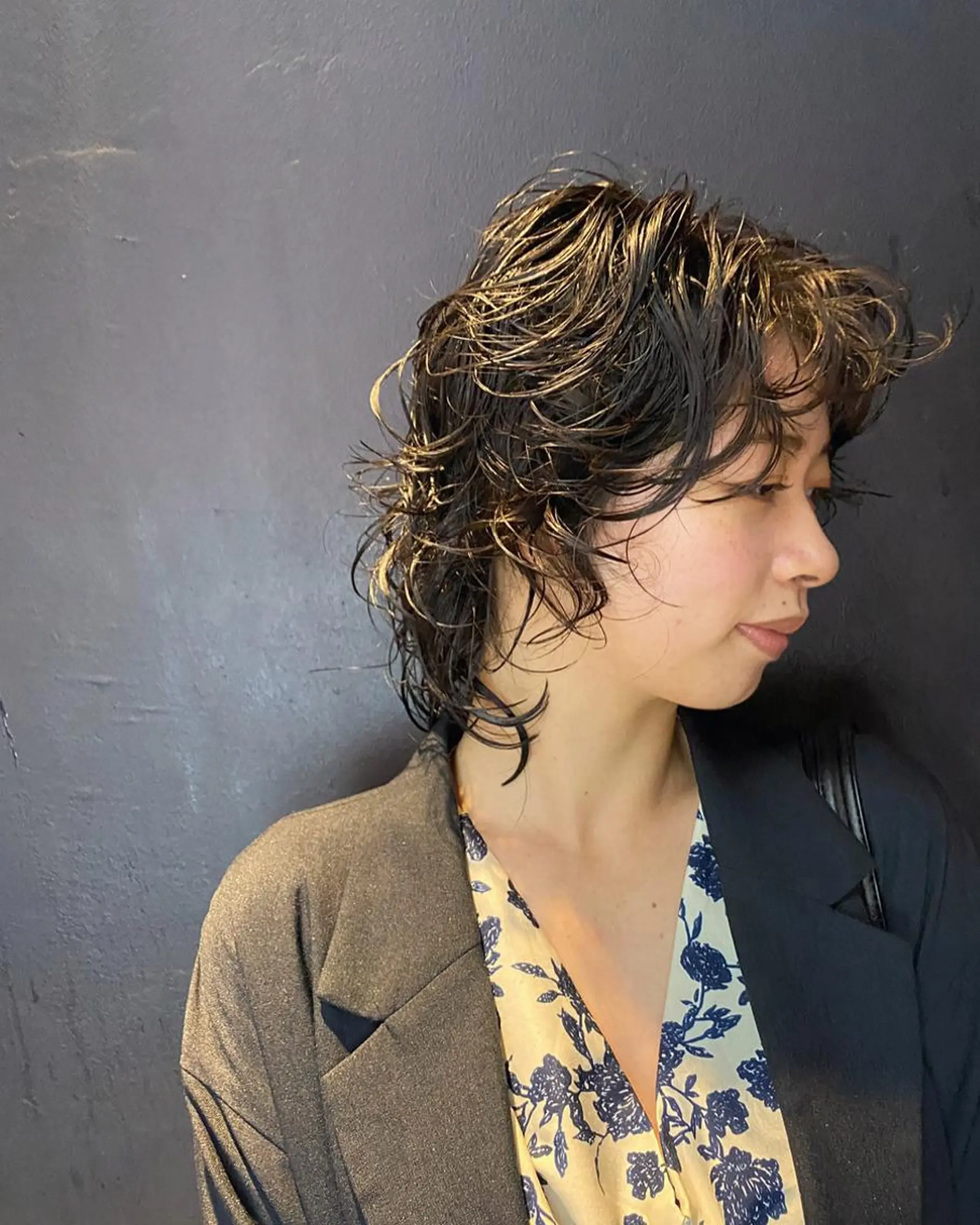 ショート パーマ ウルフカット カット パーマ トリートメント SALOWIN天神大名店所属・吉武 茂暉のヘアスタイル