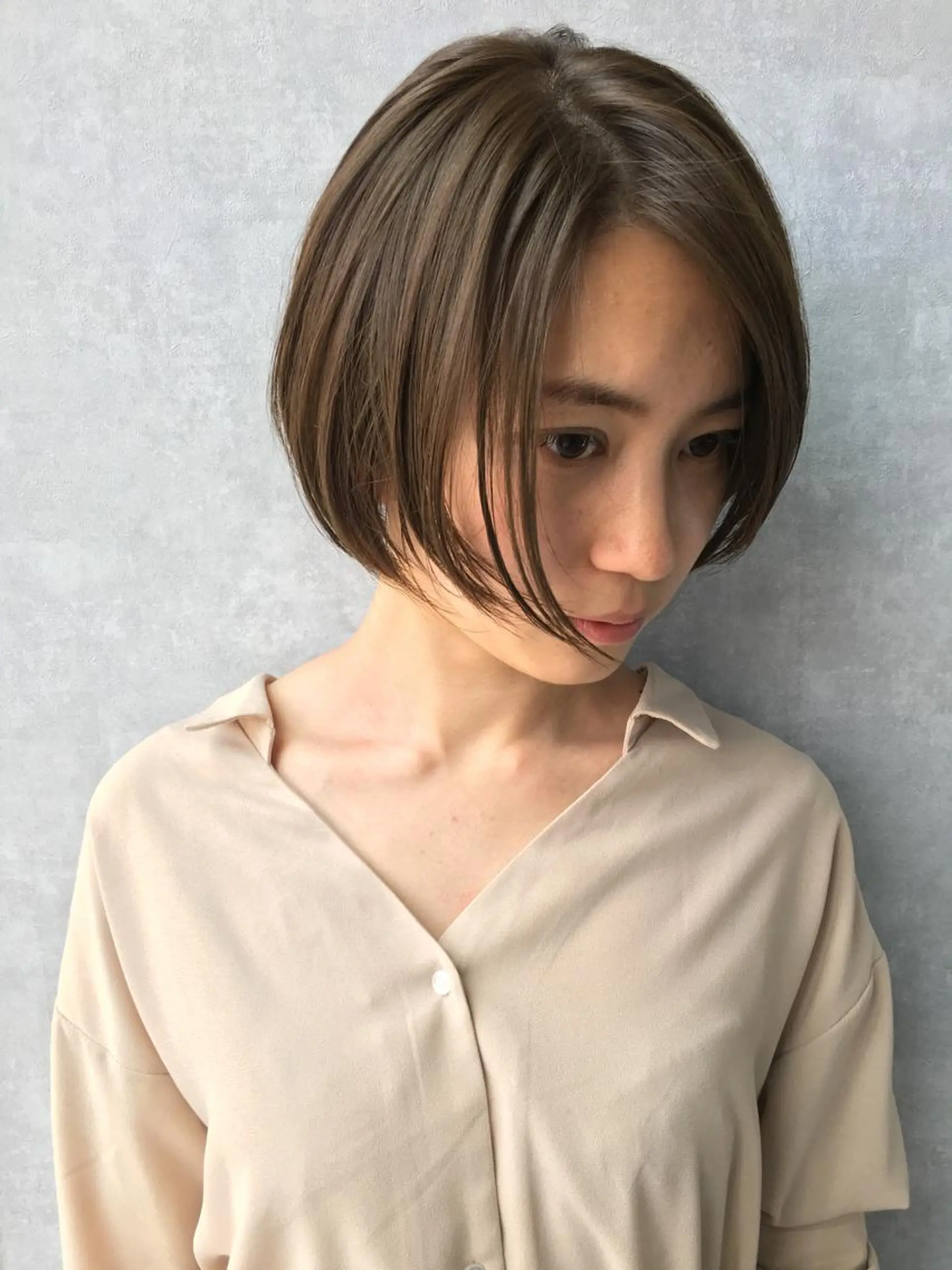 ショート カラー ボブ レイヤーカット BLend 渋谷のヘアスタイル