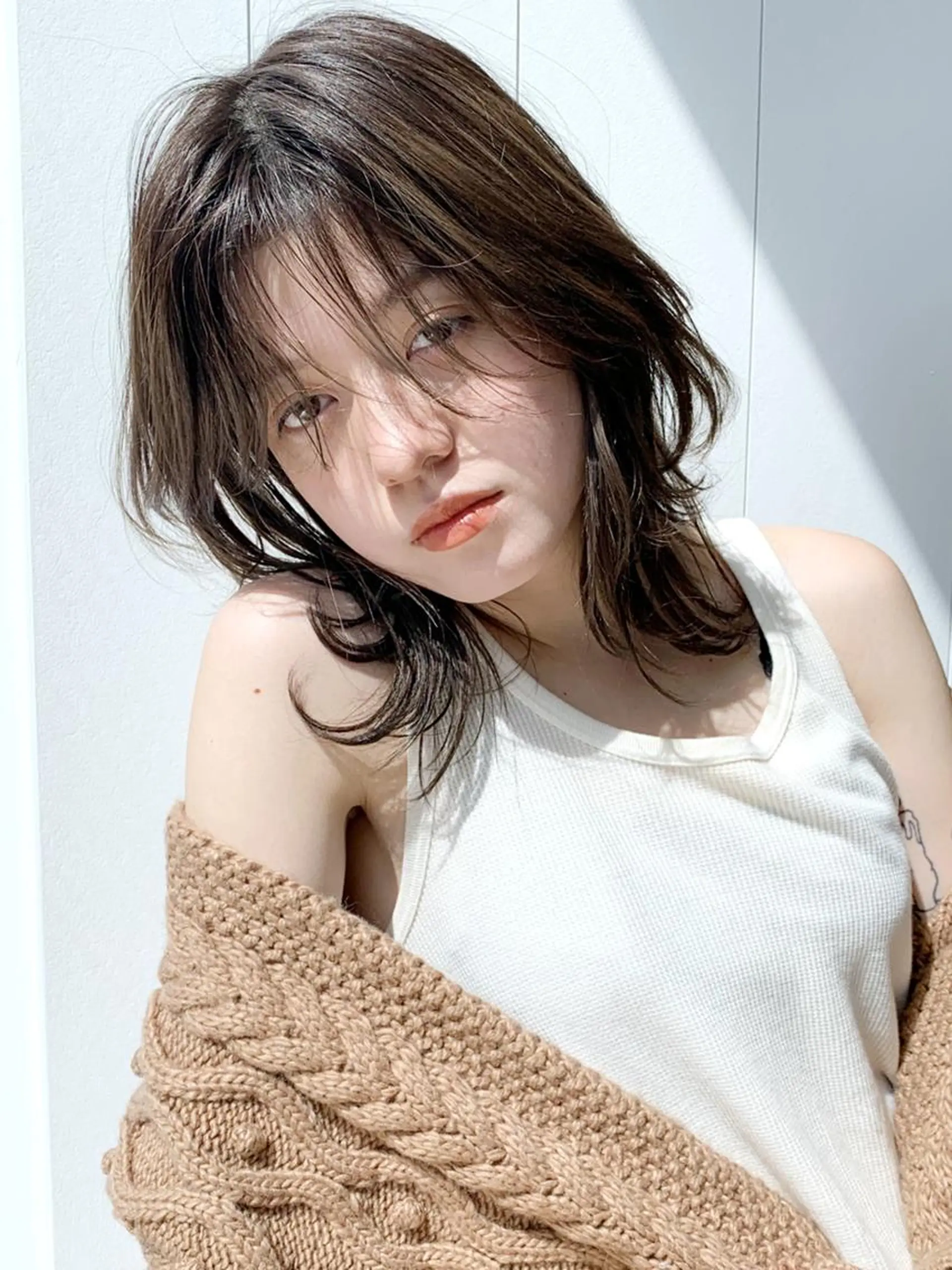 ミディアム カラー パーマ ヘアアレンジ レイヤーカット ITbyALBUM 浦和店のヘアスタイル