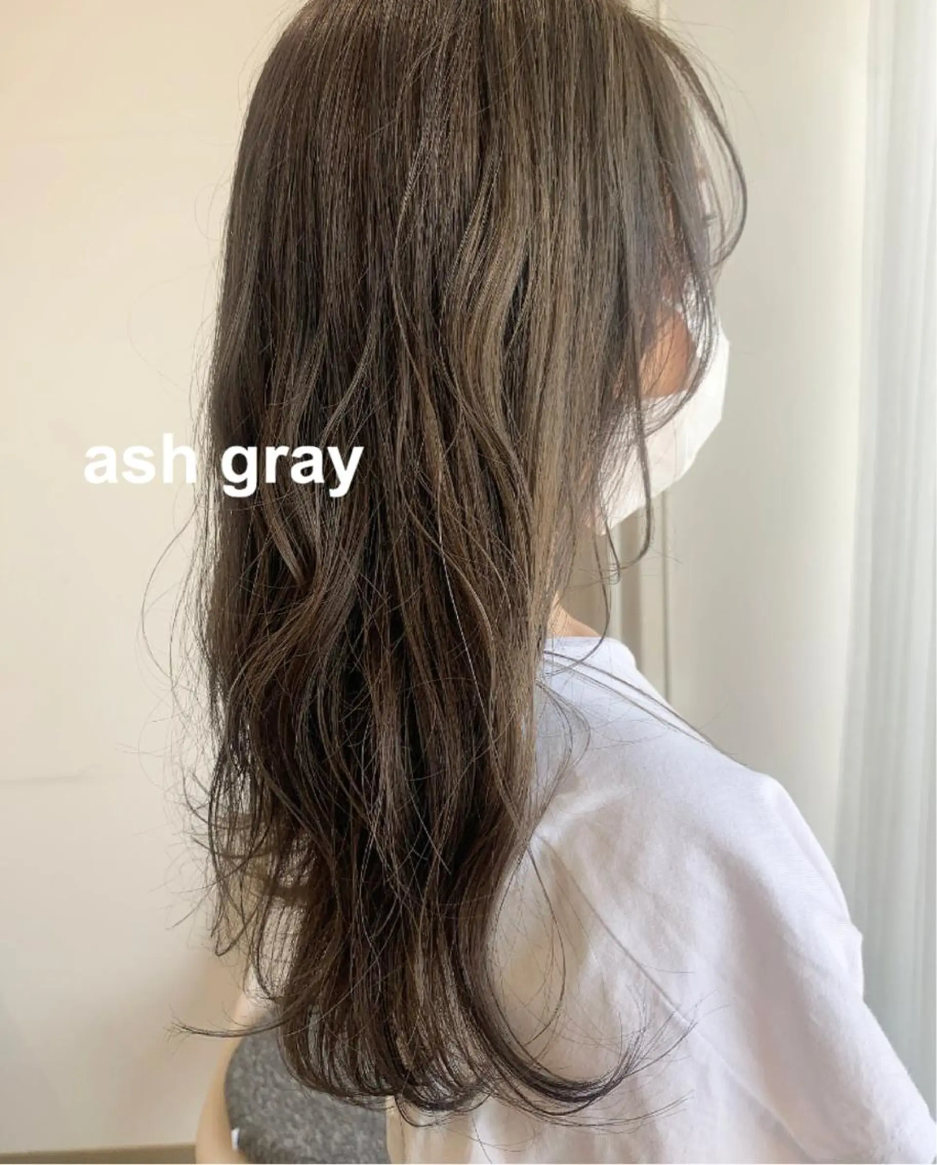 ロング カラー アッシュ レイヤーカット kitagawa mayuのヘアスタイル