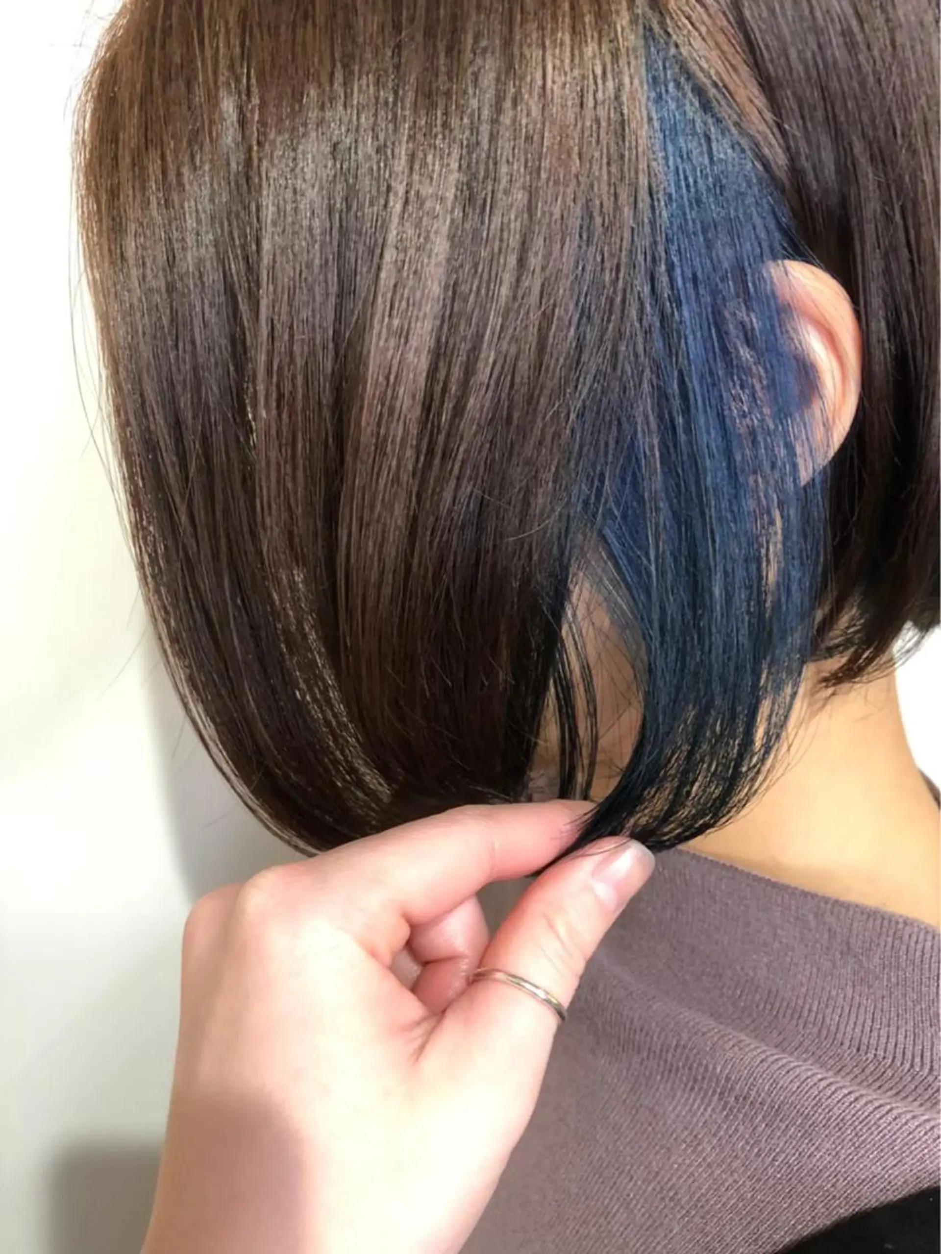 ショート カラー ブルーカラー 小川 美奈のヘアスタイル
