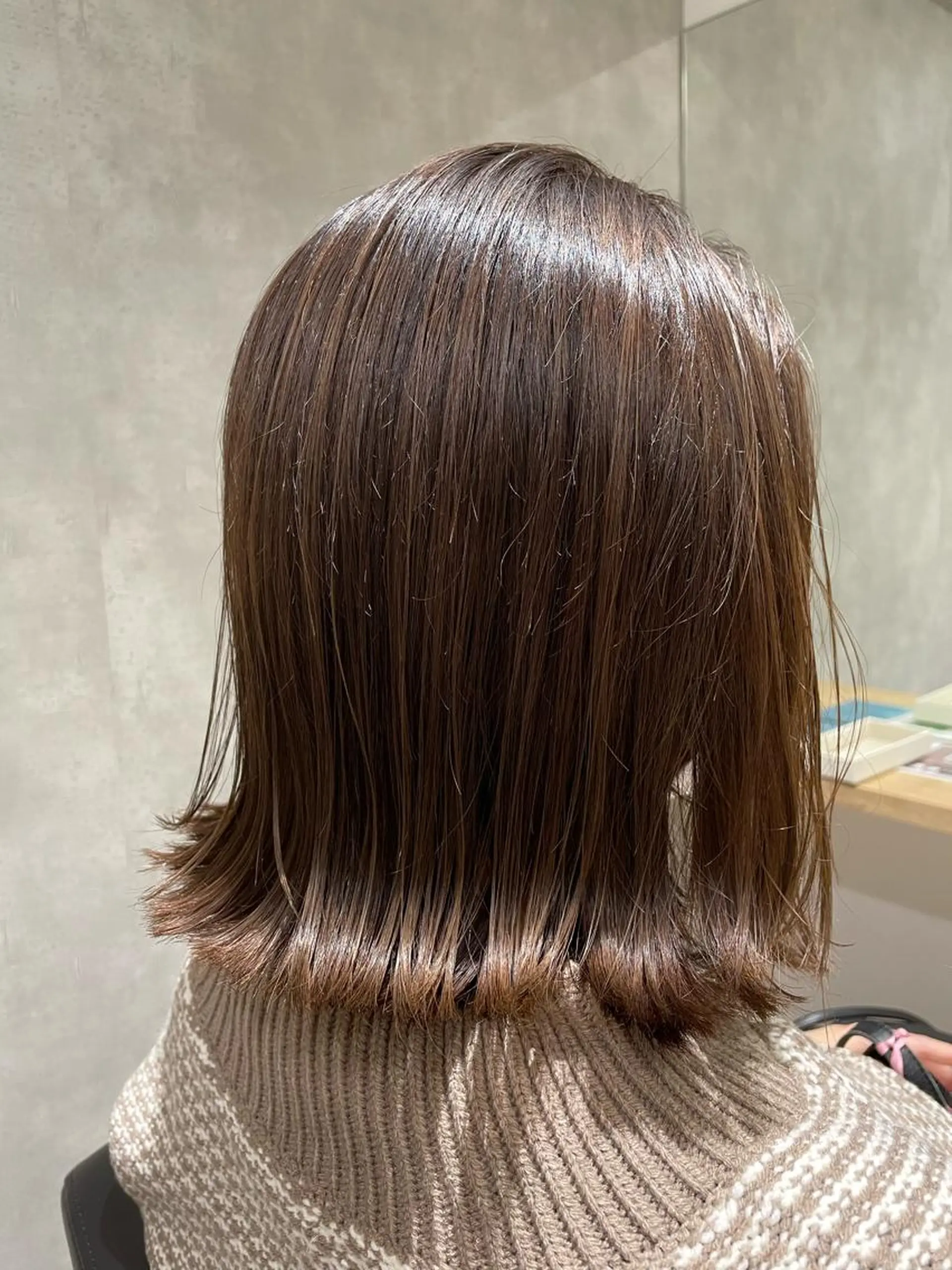 ミディアム カラー エンドウ ミノリ🤎 /半個室/レイヤーのヘアスタイル