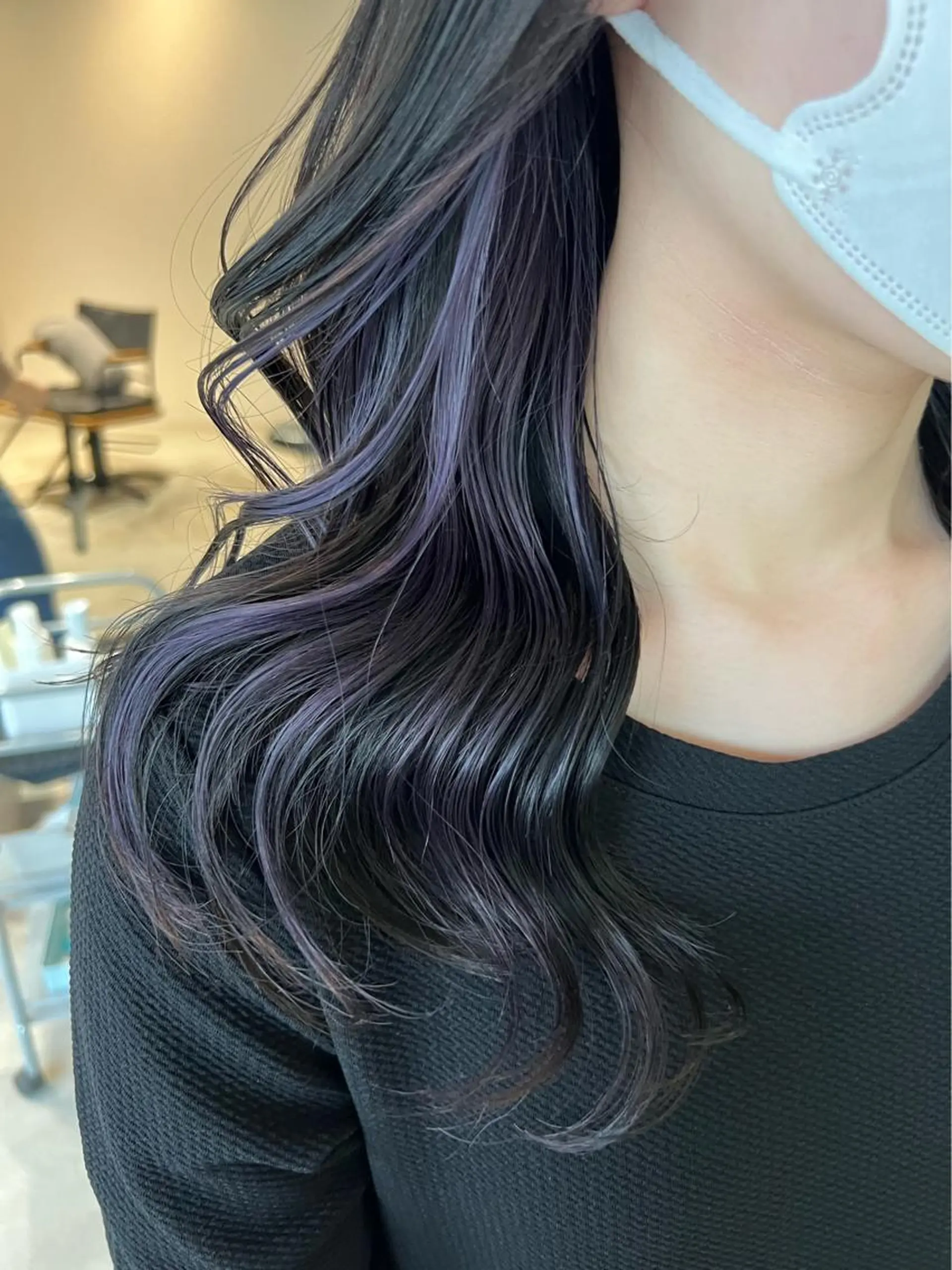 ロング カラー インナーカラー ラベンダーカラー トリートメント ヘアカラー トリートメント 🌐👽フクイ キララ🌎💎のヘアスタイル