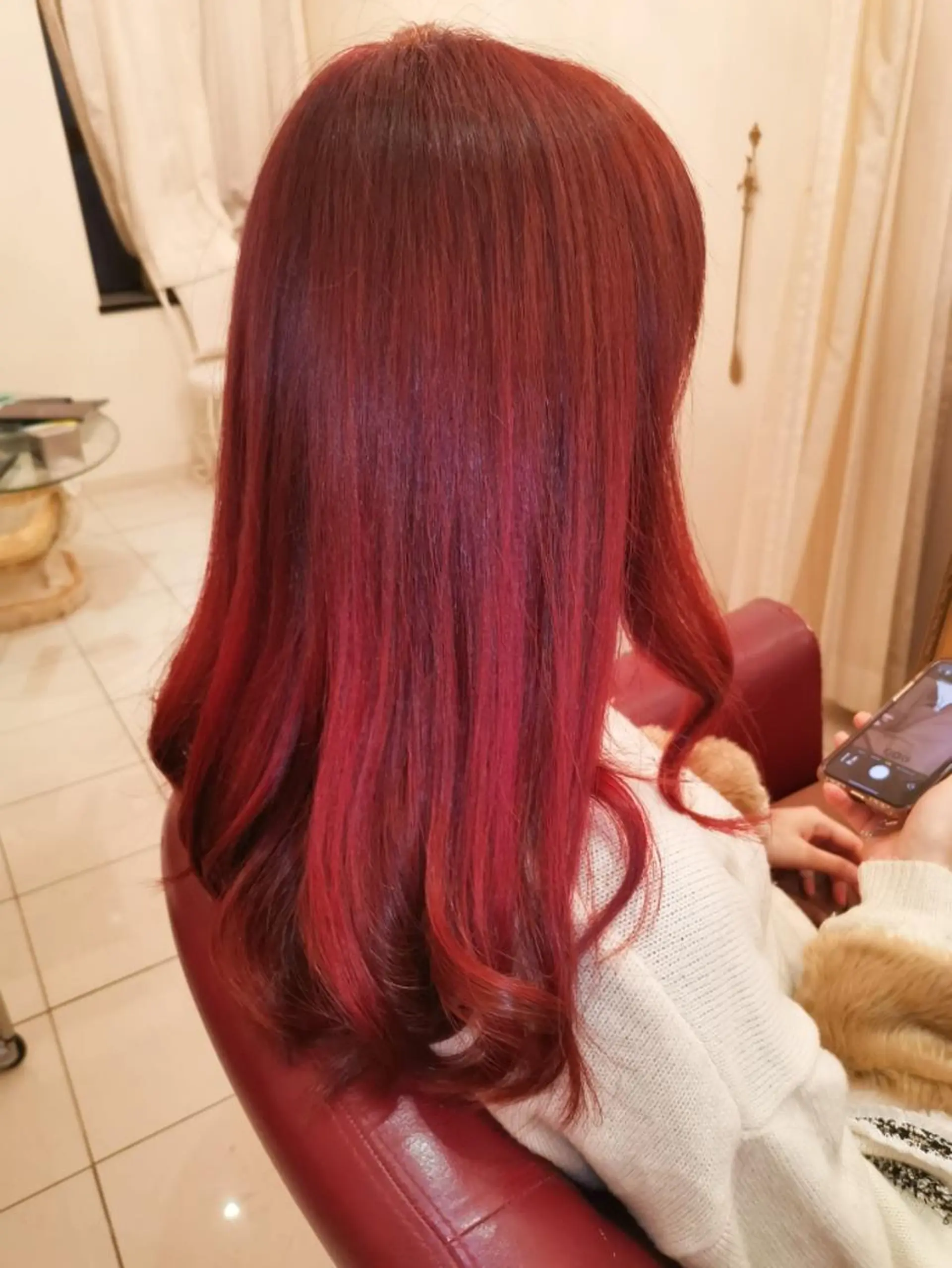 ロング カラー 東心斎橋peace 豆柴サロンのヘアスタイル