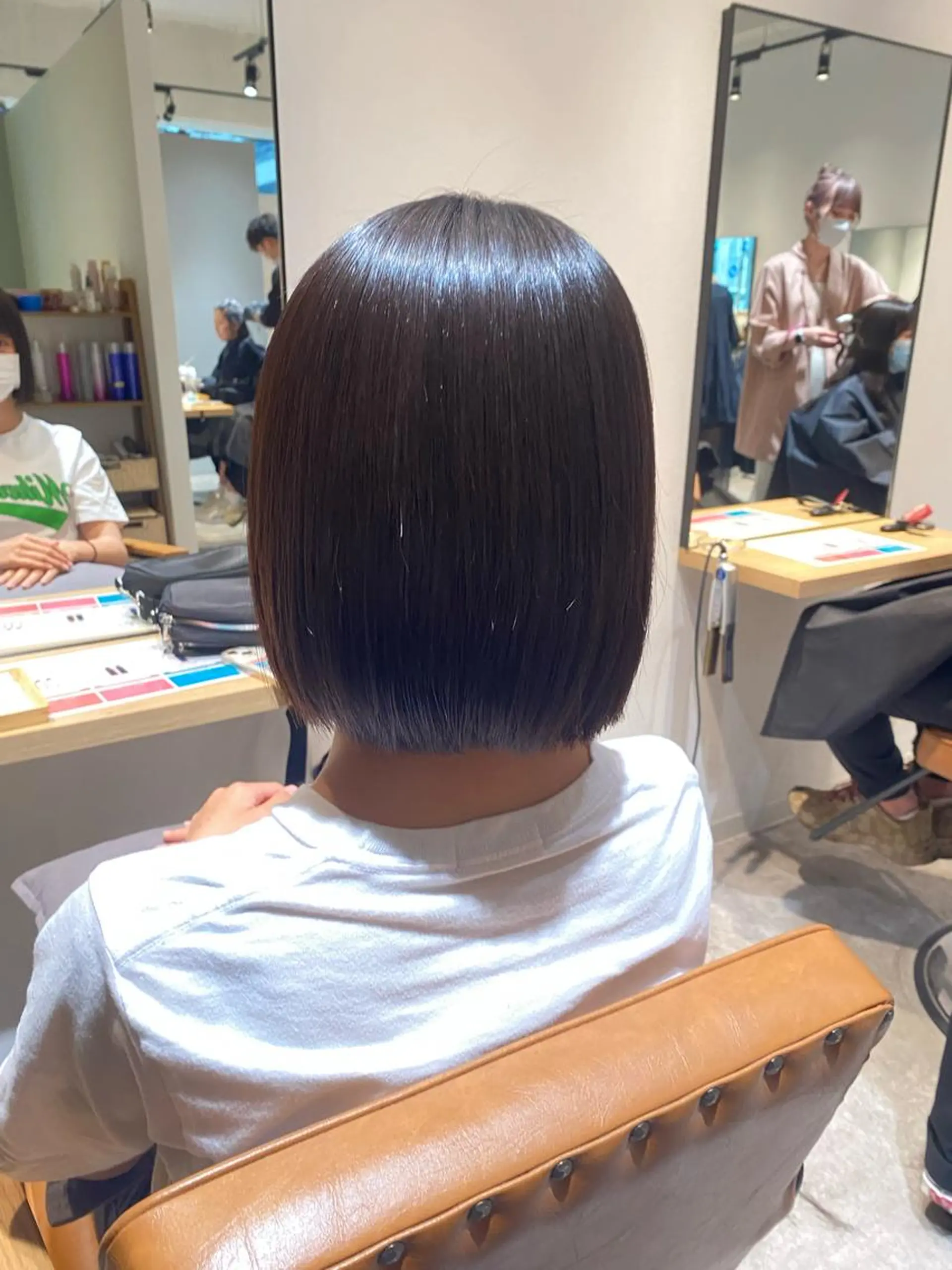 ショート ボブ くせ毛 縮毛矯正 カット 縮毛矯正 オスズ 🎀´-のヘアスタイル