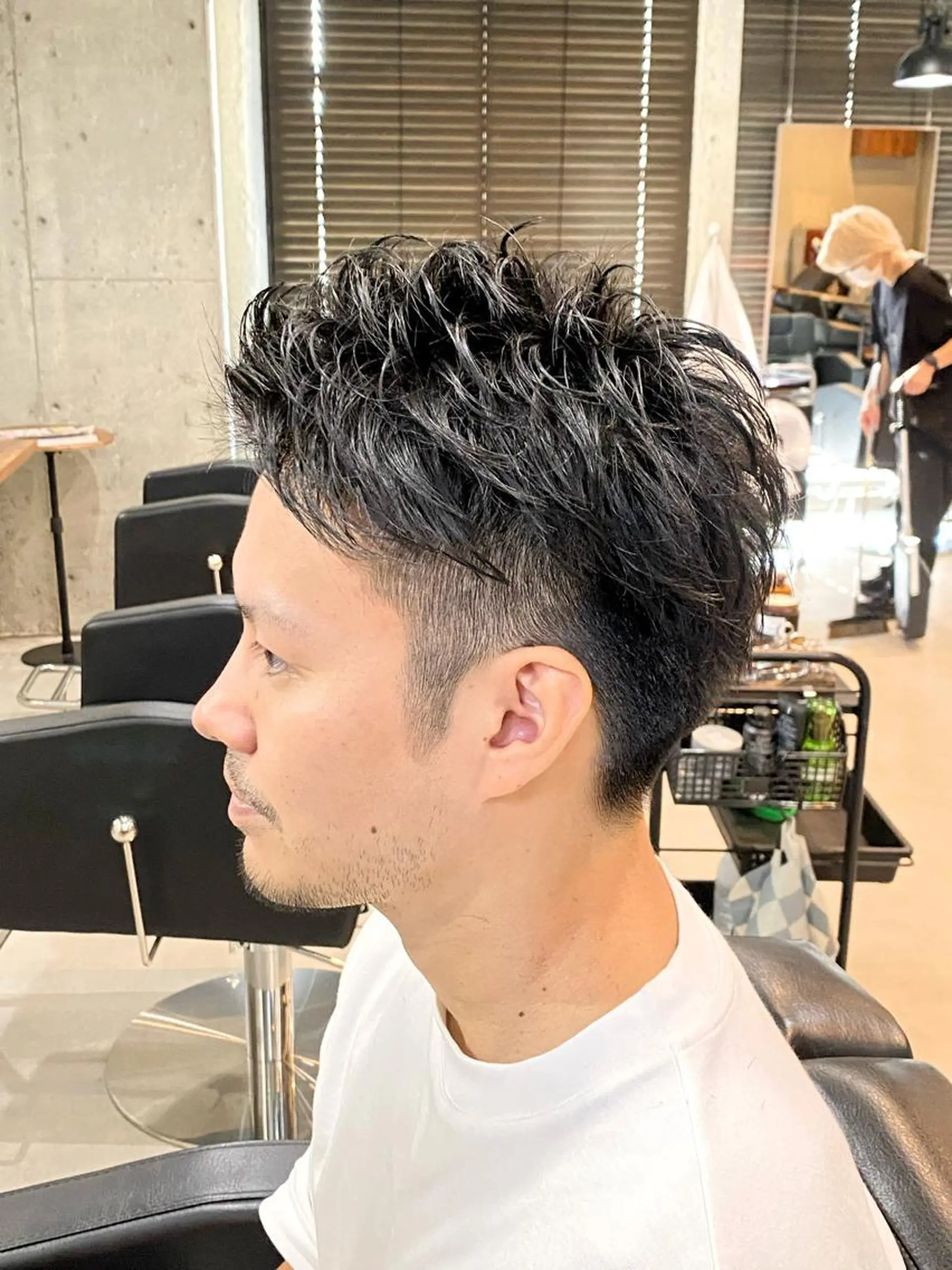 ショート パーマ メンズ MENS  FEEL南森町所属・佐藤 達郎のヘアスタイル