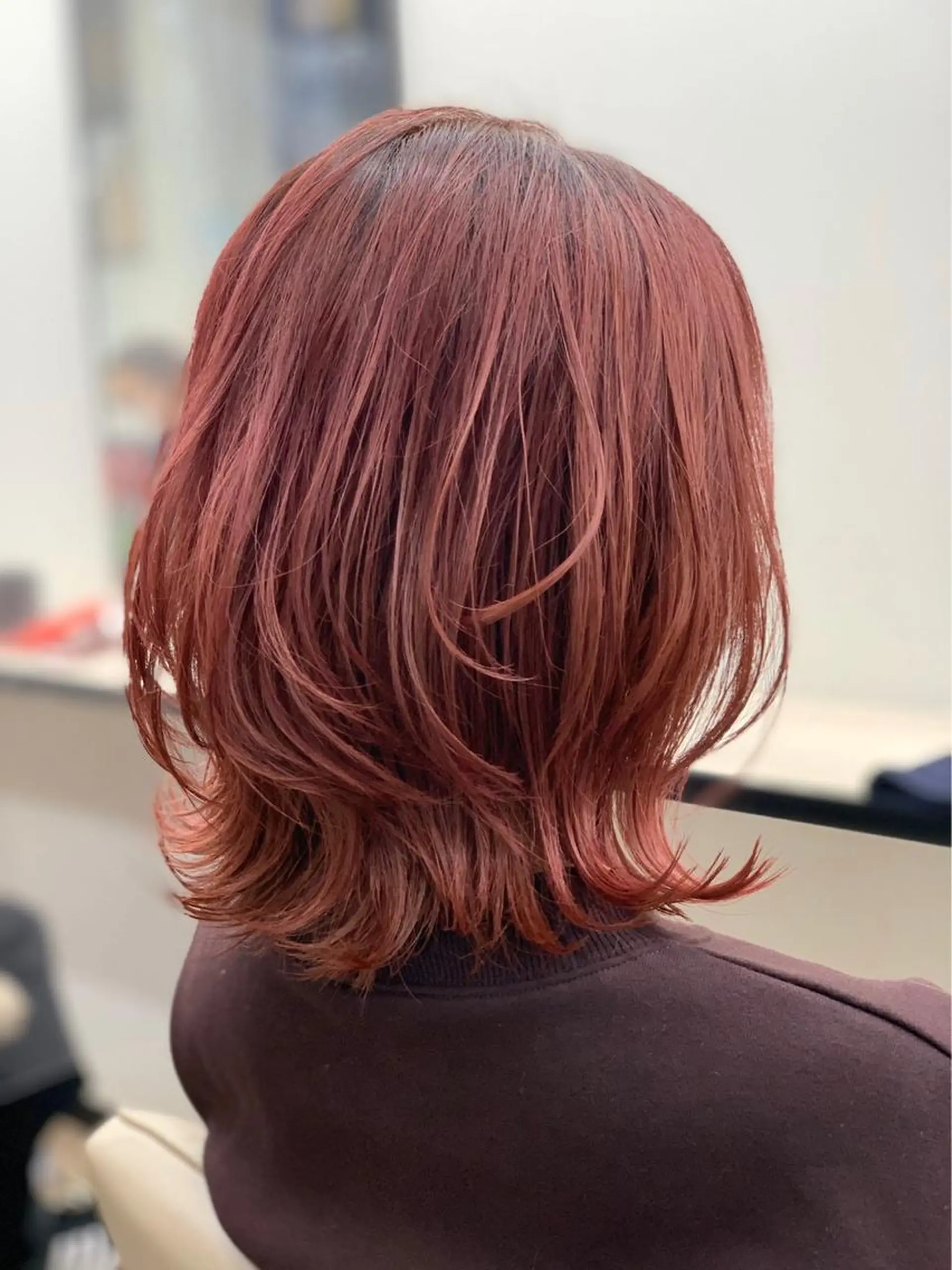 ミディアム カラー クオルシアカラー 外ハネヘア ウルフカット カット ヘアカラー トリートメント ⭐️N° blao 名古屋栄【髪質改善】のヘアスタイル