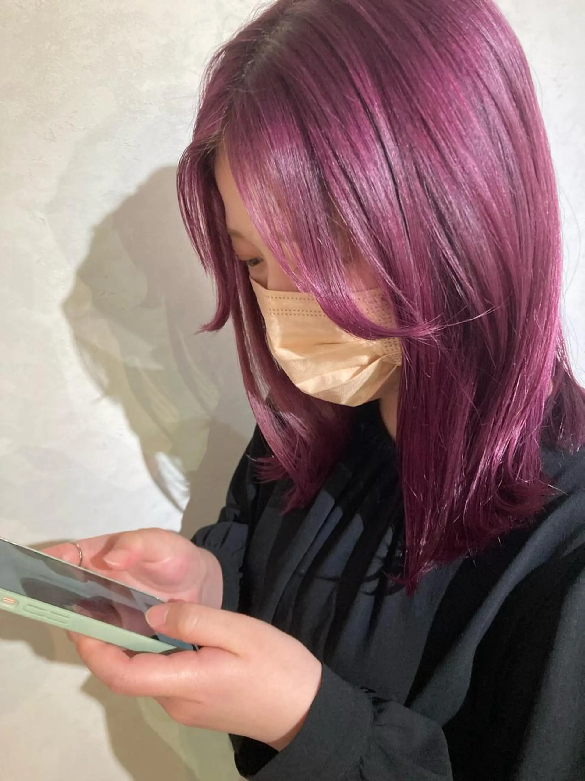 ミディアム カラー ブリーチ ラベンダーカラー ピンクカラー ピンクラベンダー ヘアカラー トリートメント 🌸髪質改善特化🌸 店長　ゆうやのヘアスタイル