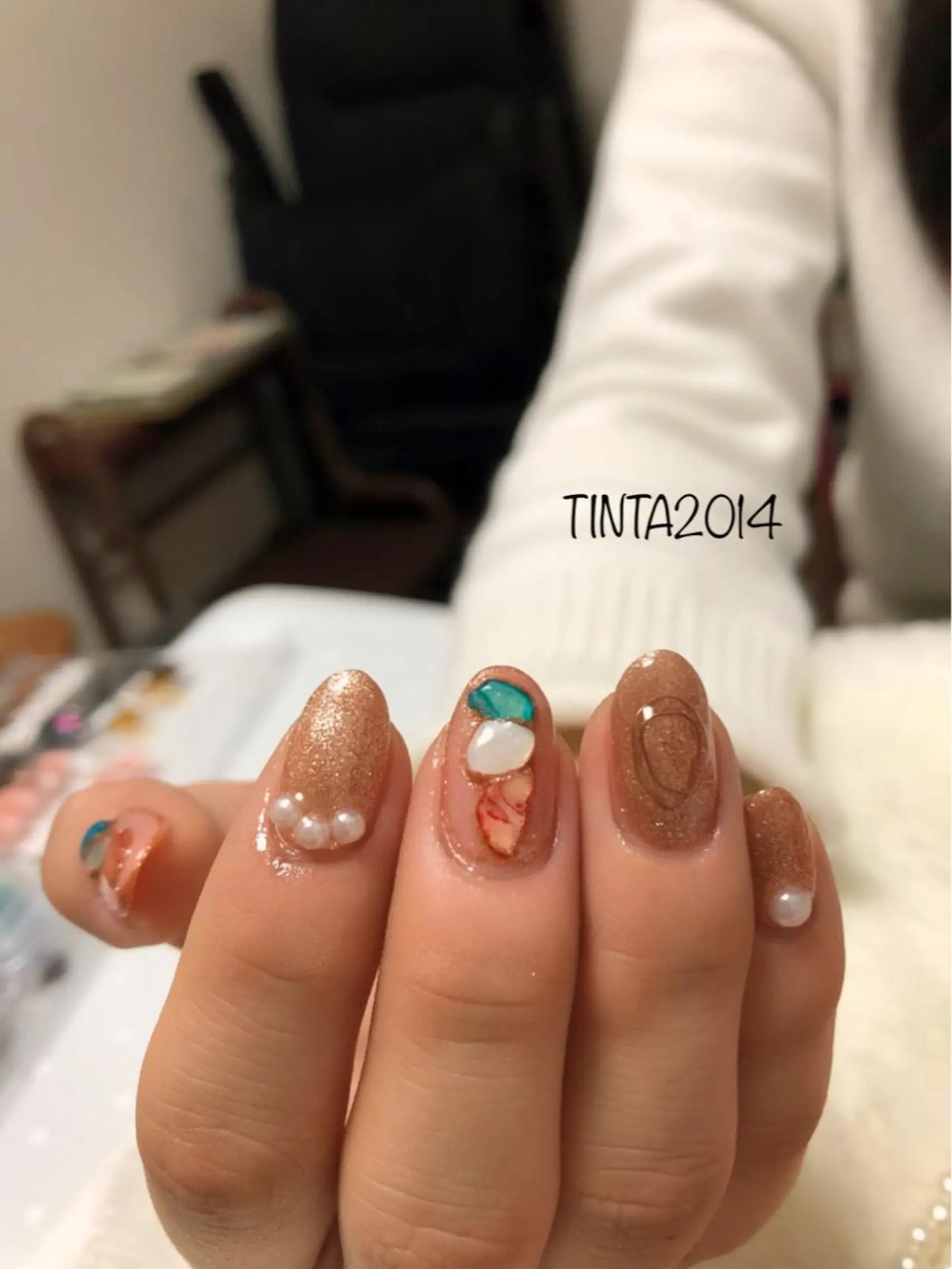 ネイル ラメ(グリッター) ネイルサロン ティンタ所属・馬場 典子のネイルデザイン