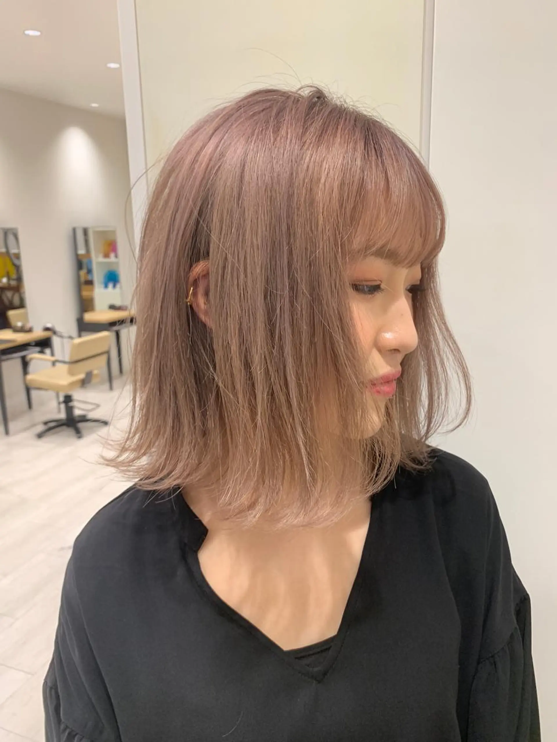 ミディアム カラー ブリーチ ケアブリーチ カット ヘアカラー トリートメント Le'a渋谷所属・インナーエクステ渋谷 🦋KAJIのヘアスタイル
