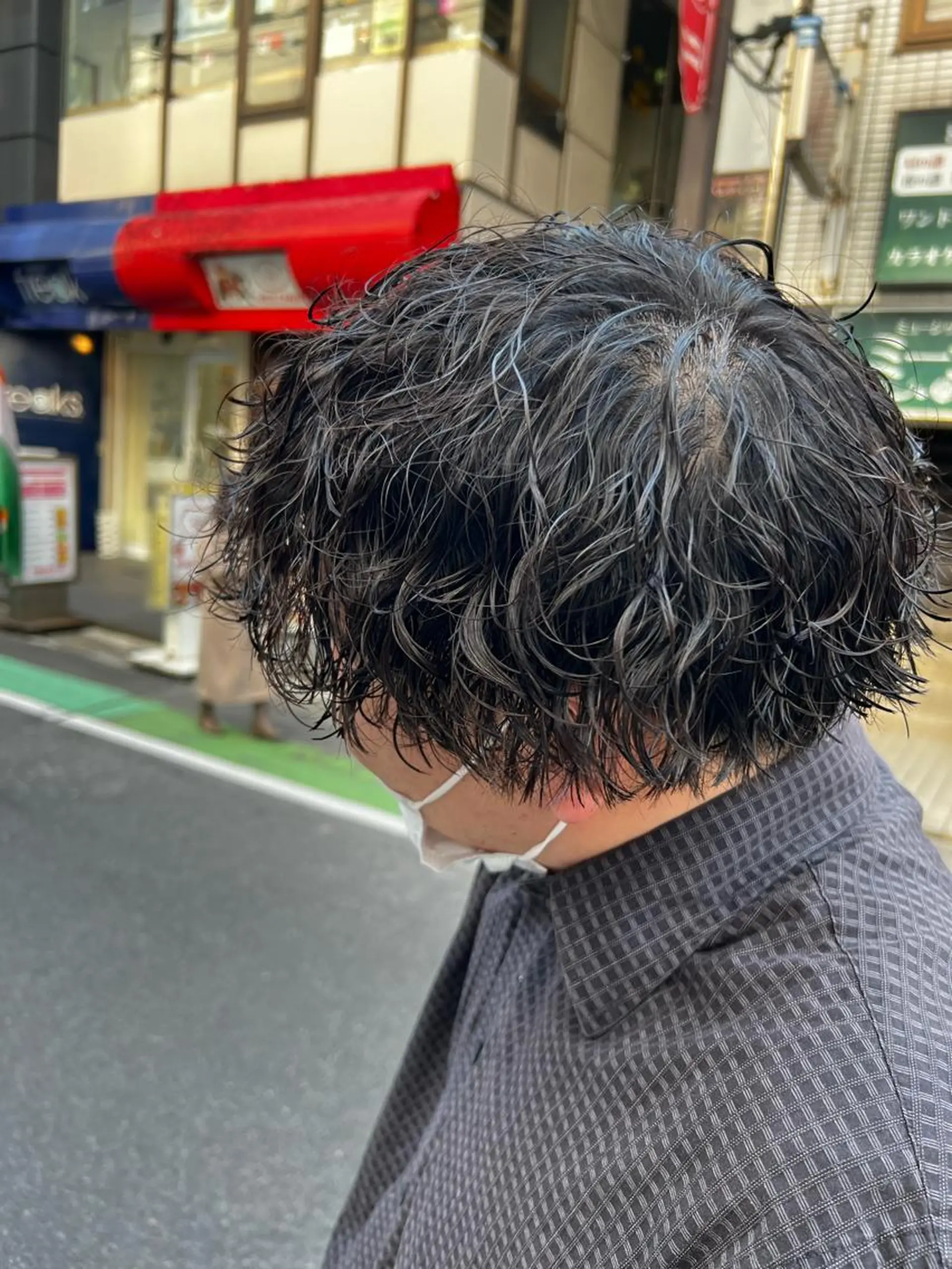 ショート パーマ 🪐メンズ特化 ヤマクラ　タイキのヘアスタイル