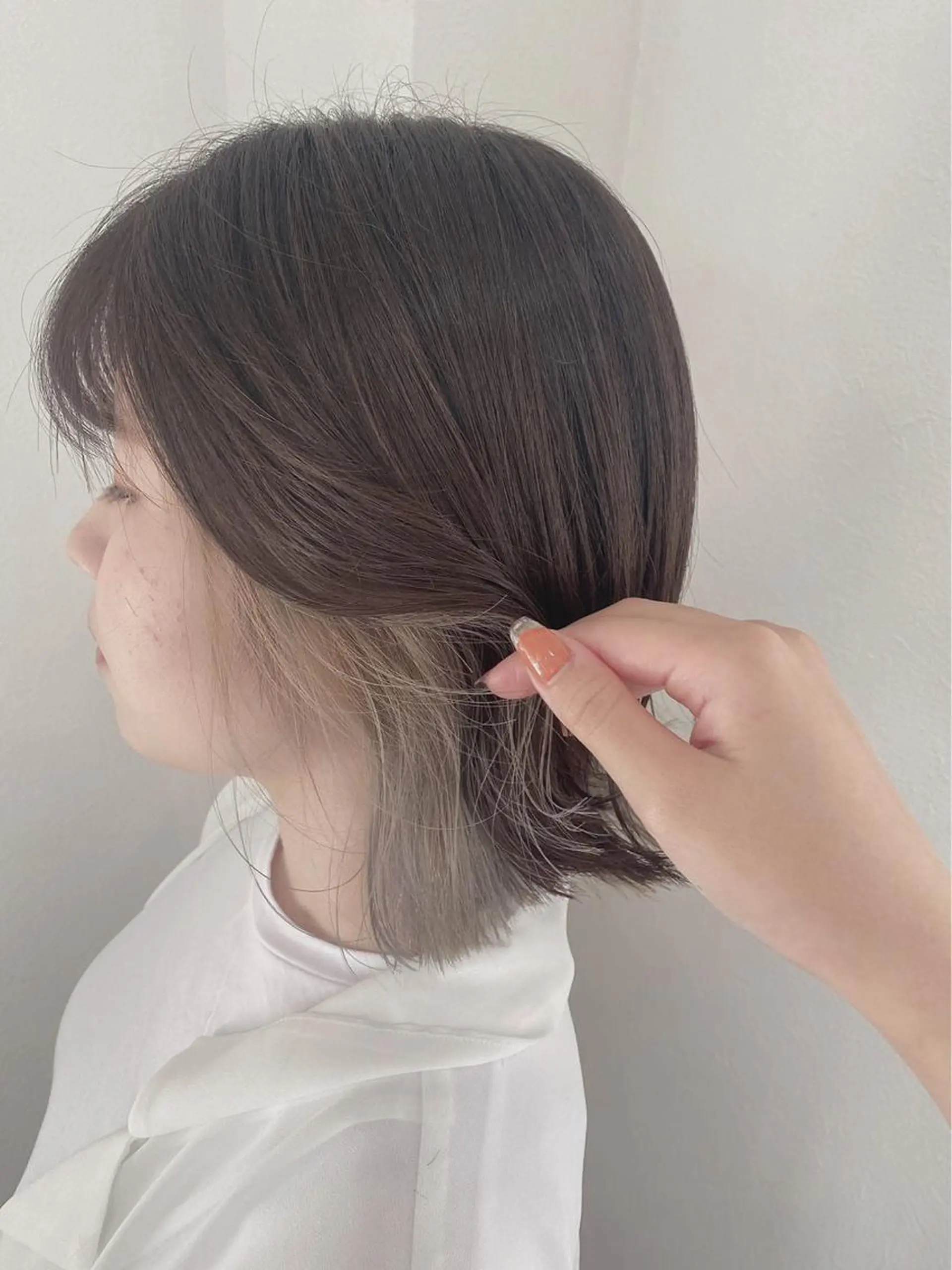 ミディアム カット ヘアカラー 時末侑実 桜井駅のヘアスタイル