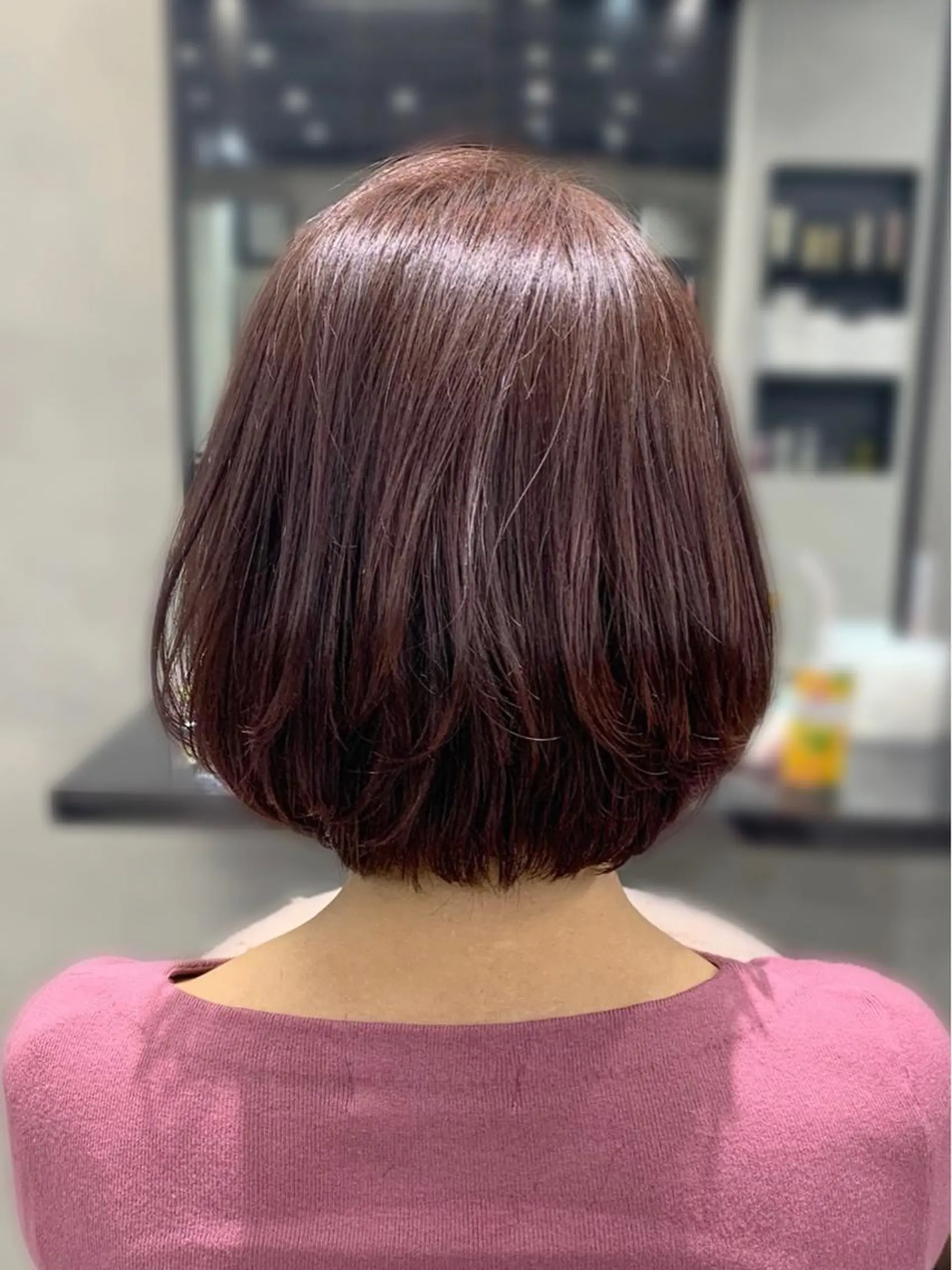 ショート カラー ヘアアレンジ ルビー バイオレットカラー SALOWIN Frente店所属・個室で似合わせ好印象 🧡外山弥千代のヘアスタイル