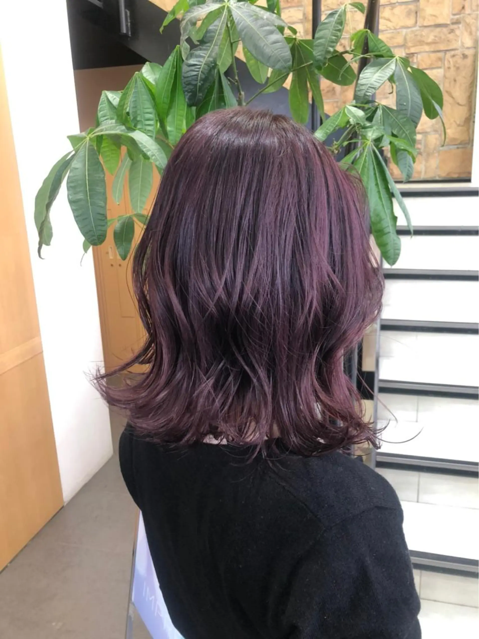 ミディアム ヘアカラー ダウンパーマ🇰🇷 毛流れパーマ【かな】のヘアスタイル