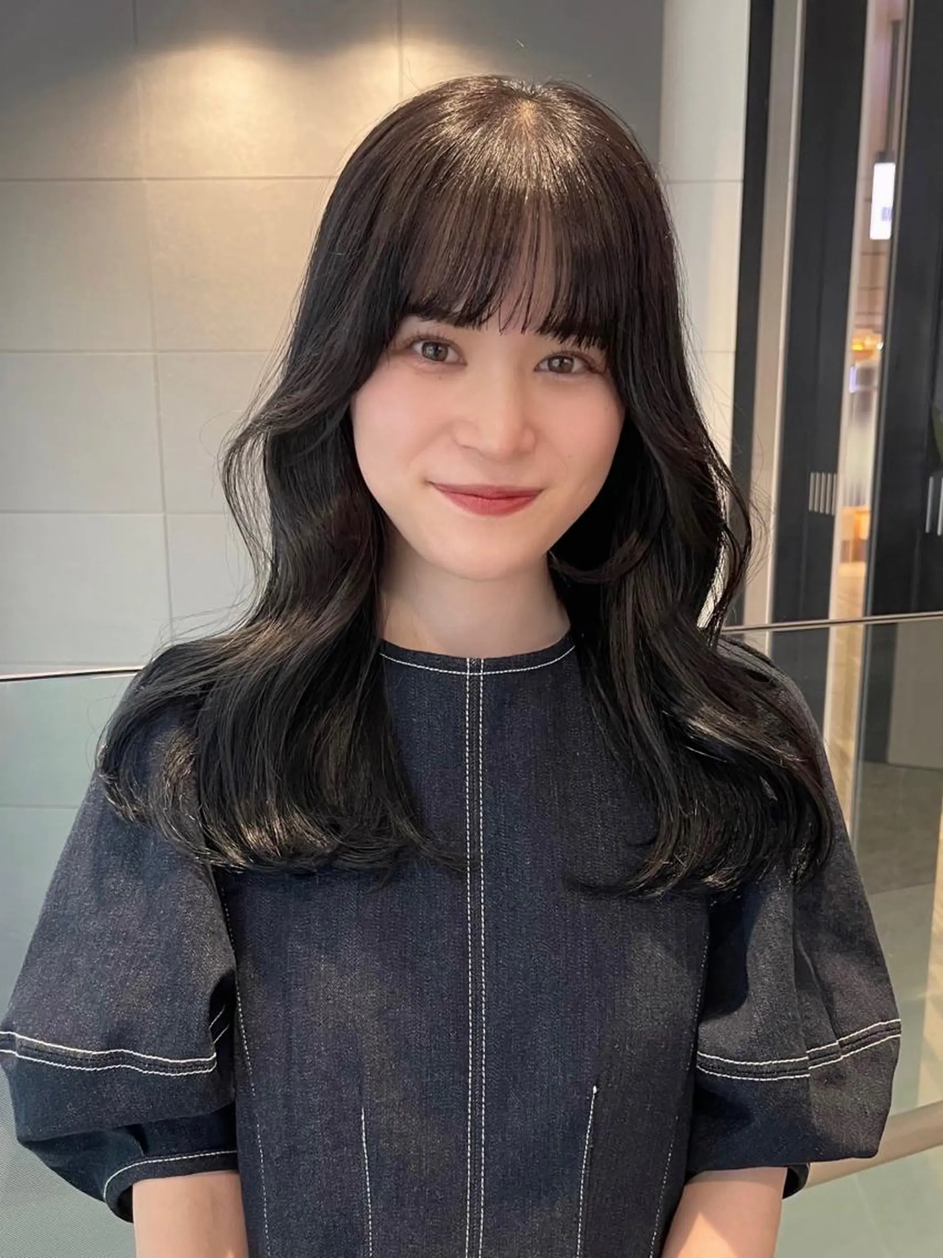 ロング カラー ヘアアレンジ カット 関谷 あいみのヘアスタイル
