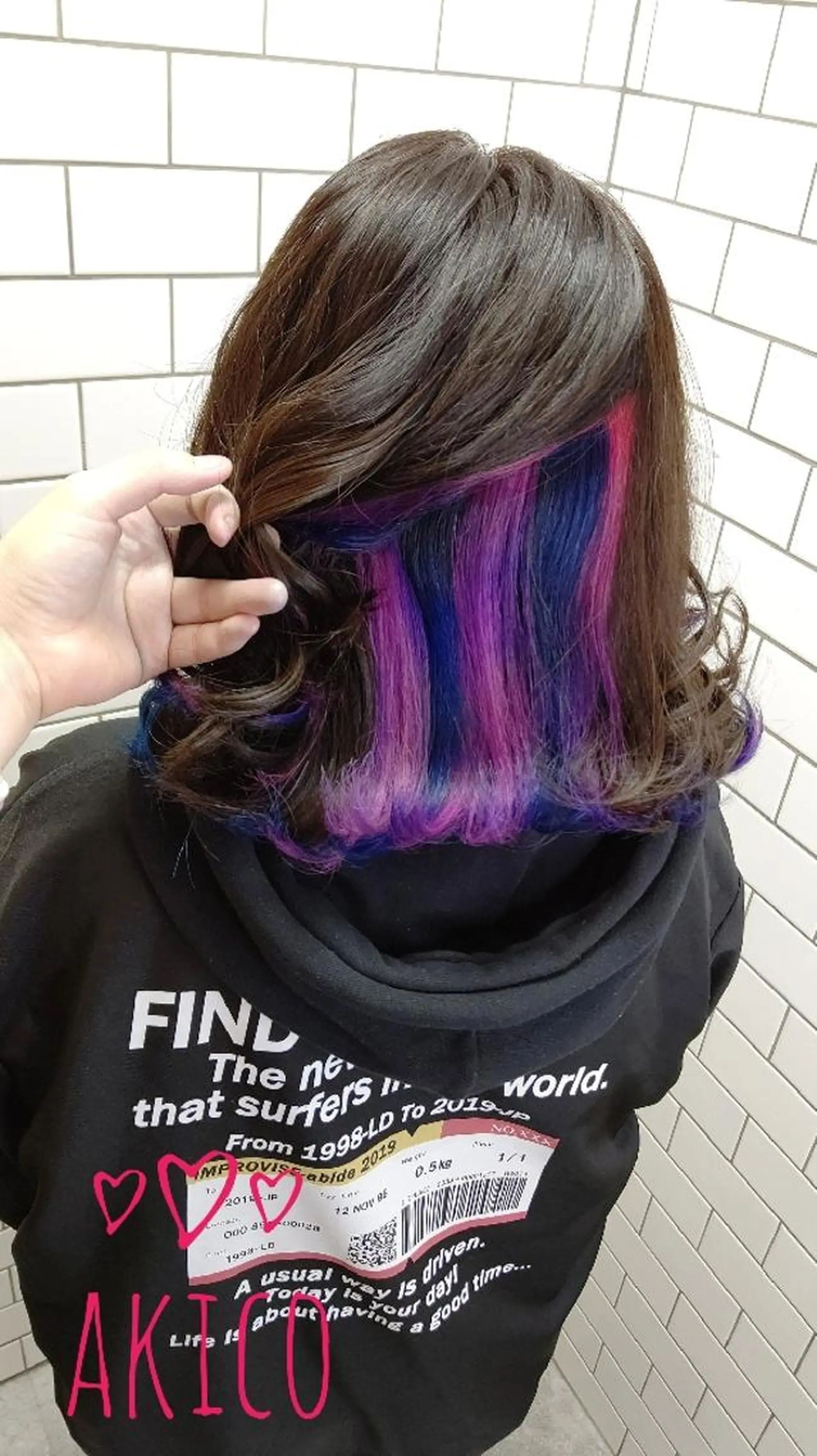 ミディアム カラー LUXBE GALLERY なんば駅前店所属・ラックスビーギャラリ ー AKICOのヘアスタイル