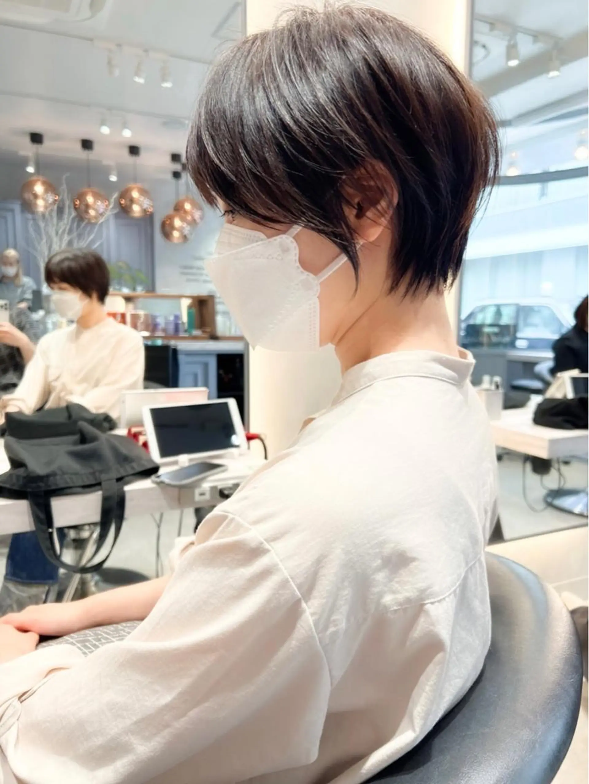 ショート カラー ショートボブ ボブ ショートヘア カット ヘアカラー トリートメント ショート ショートボブ斉藤航人のヘアスタイル