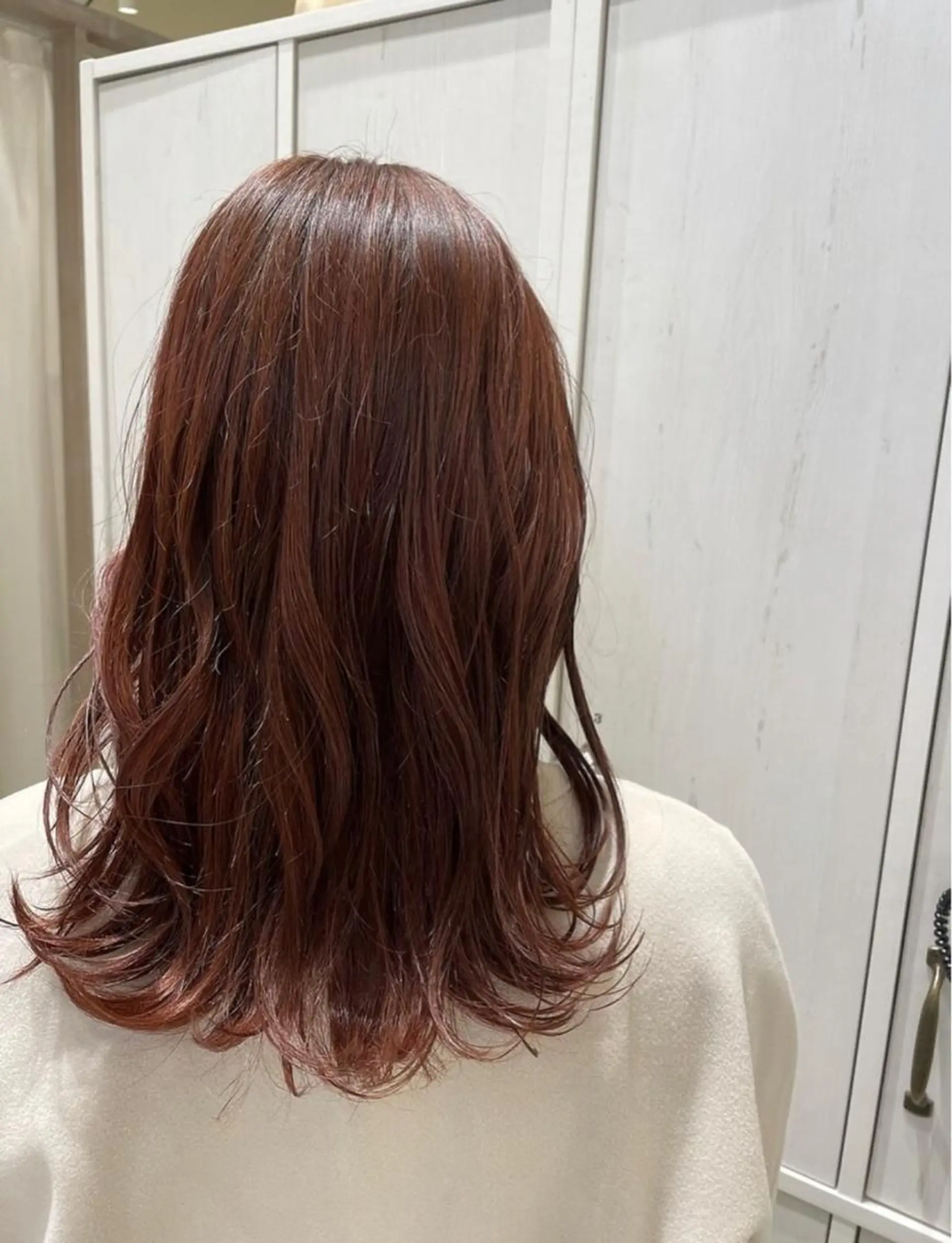 ミディアム カラー ベージュカラー ピンクカラー ピンクベージュ カット ヘアカラー N'SOL戸田店 加藤颯馬のヘアスタイル