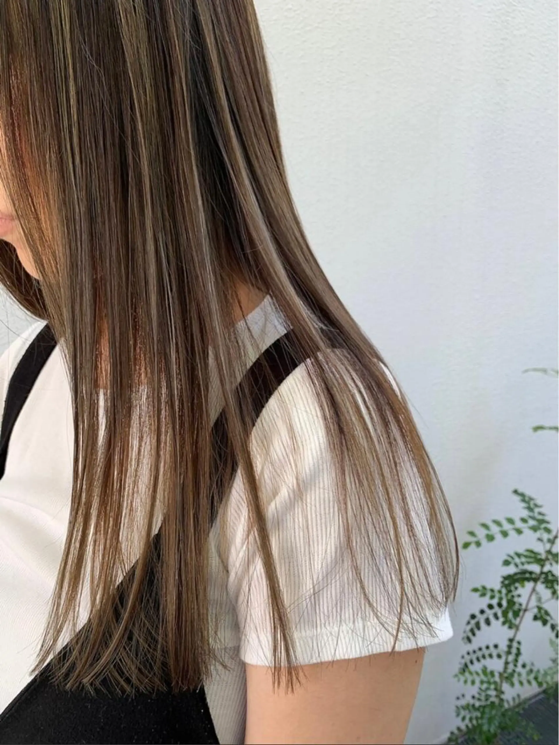 ロング カラー ヘアアレンジ カット ヘアカラー 得本 ゆきのヘアスタイル