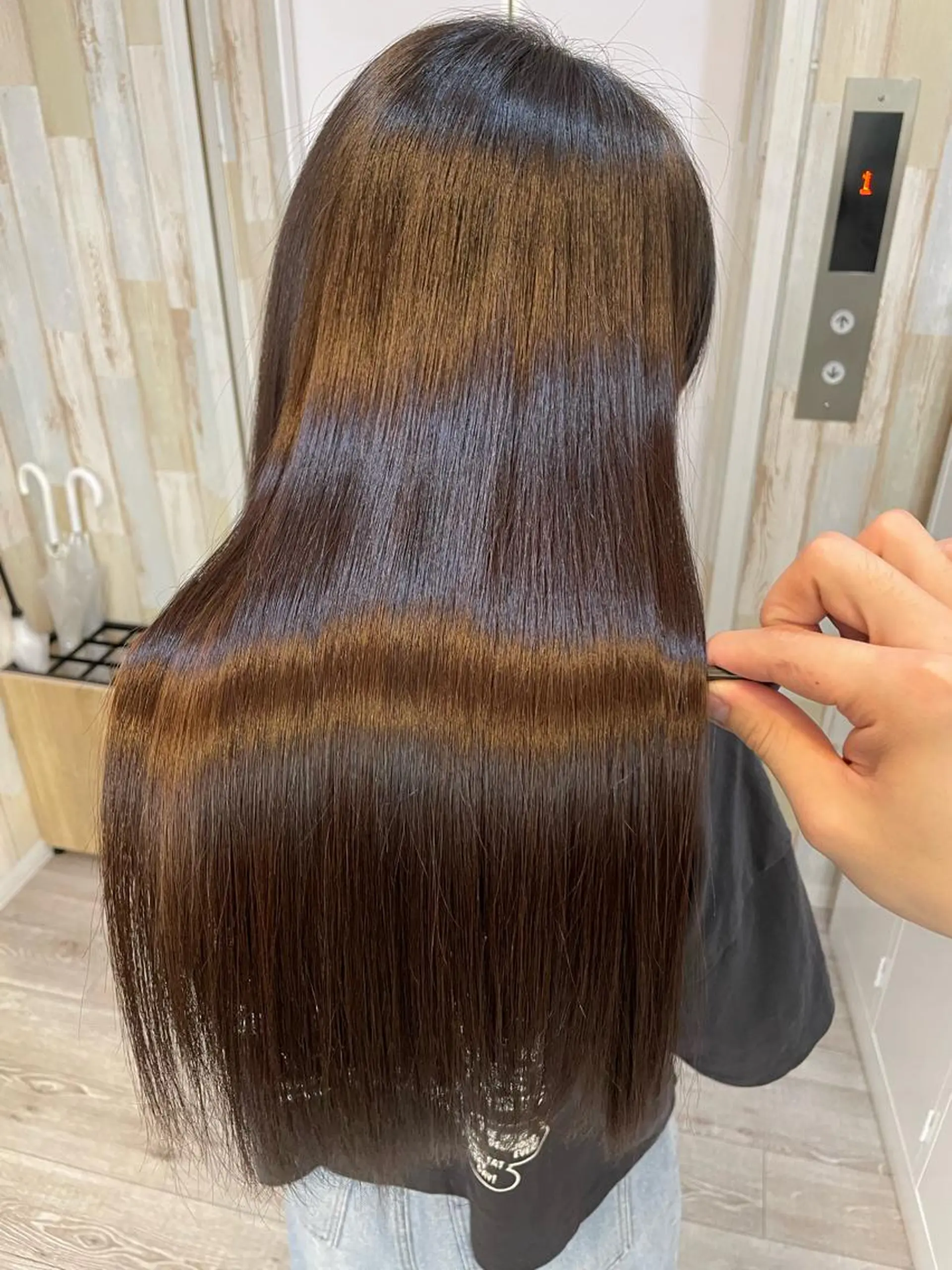 ミディアム カラー 髪質改善 トリートメント HIKARU副店長/ ✨️髪質改善のヘアスタイル