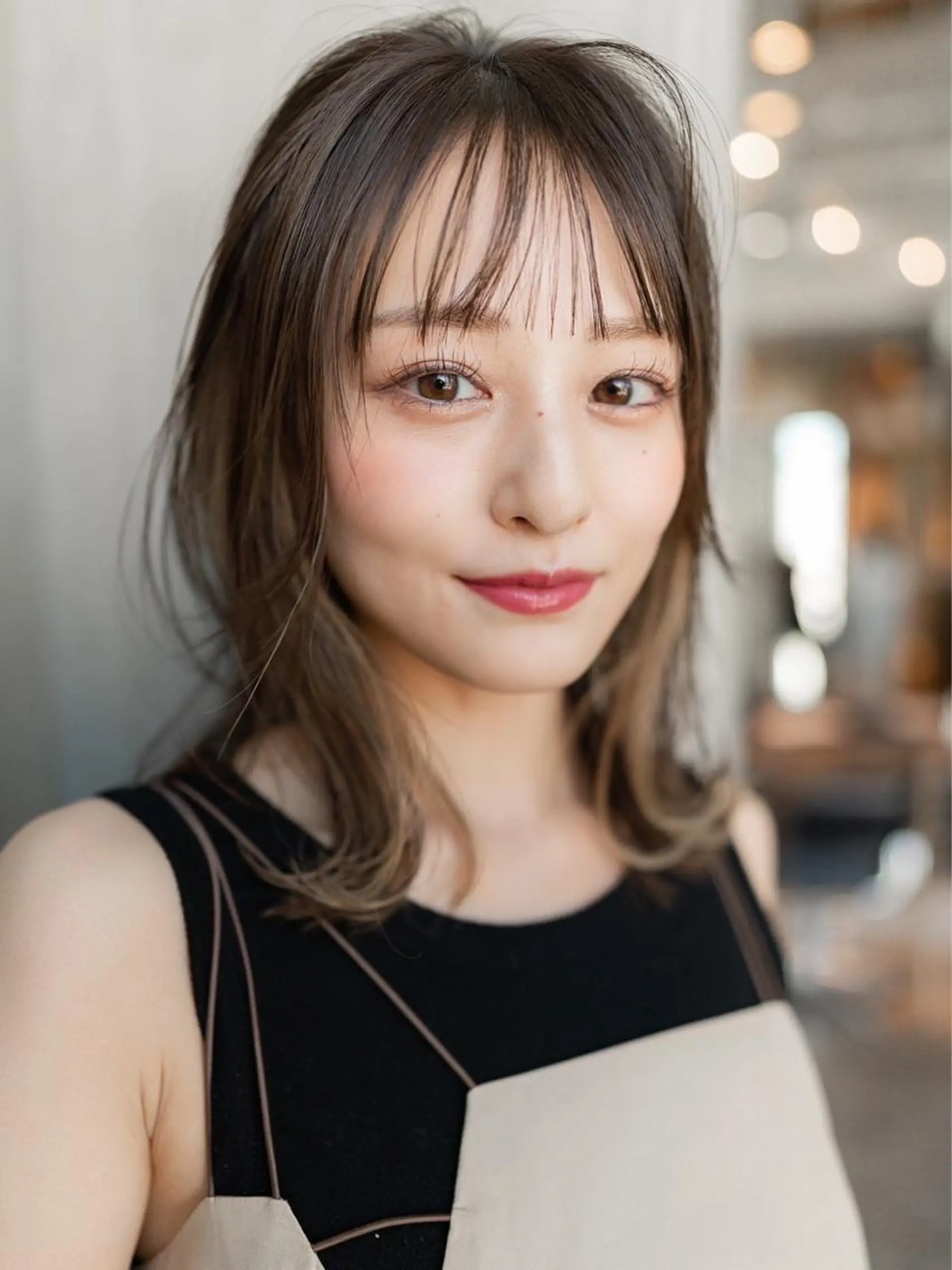 ミディアム カット ヘアカラー トリートメント 岐阜駅/問屋町/玉宮 髪質改善/KAZÜのヘアスタイル