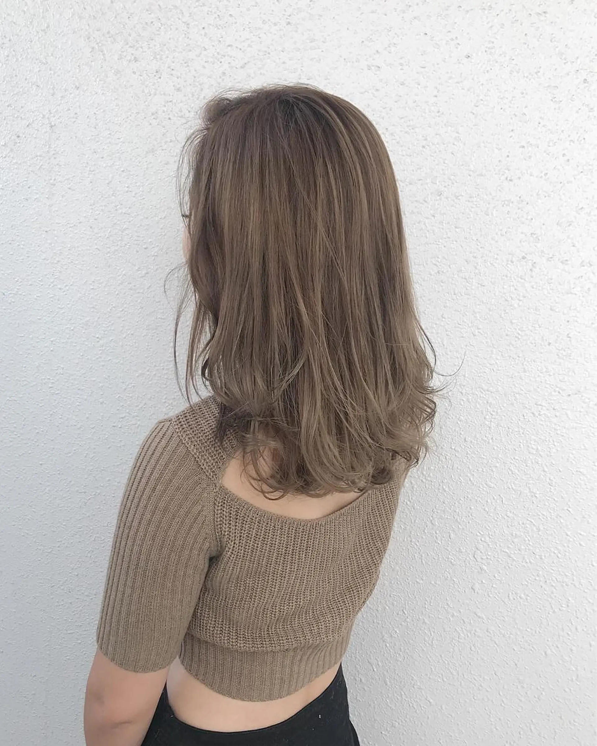 ミディアム カラー ブリーチ ダブルカラー グレージュ インナーカラー/天神 ブリーチ/吉田のヘアスタイル