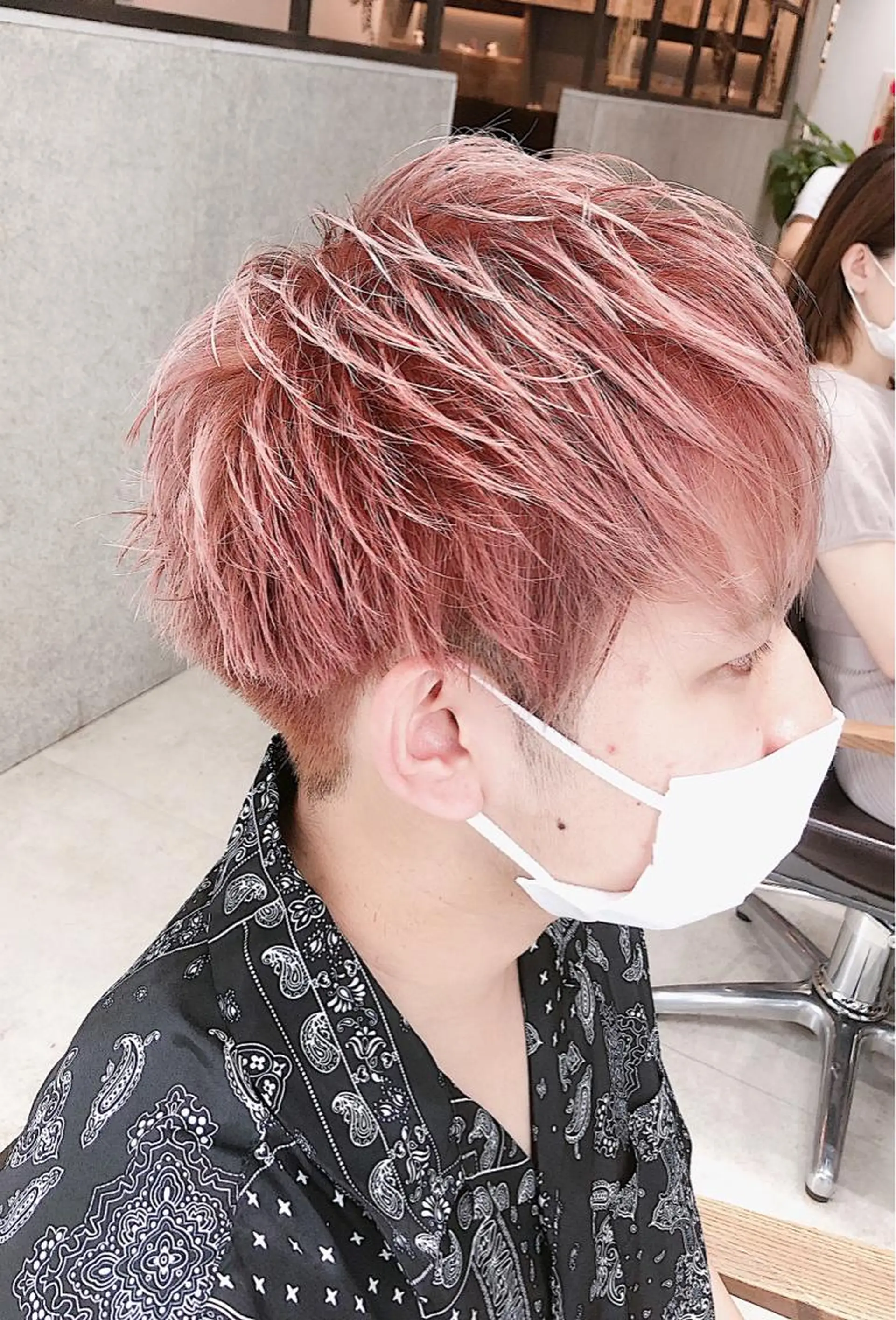 ショート カラー ヘアアレンジ メンズ メンズブリーチ ブリーチ ケアブリーチ イルミナカラー ピンクカラー カット トリートメント ヘッドスパ イメコン美容師 サイトウアキラのその他イメージ