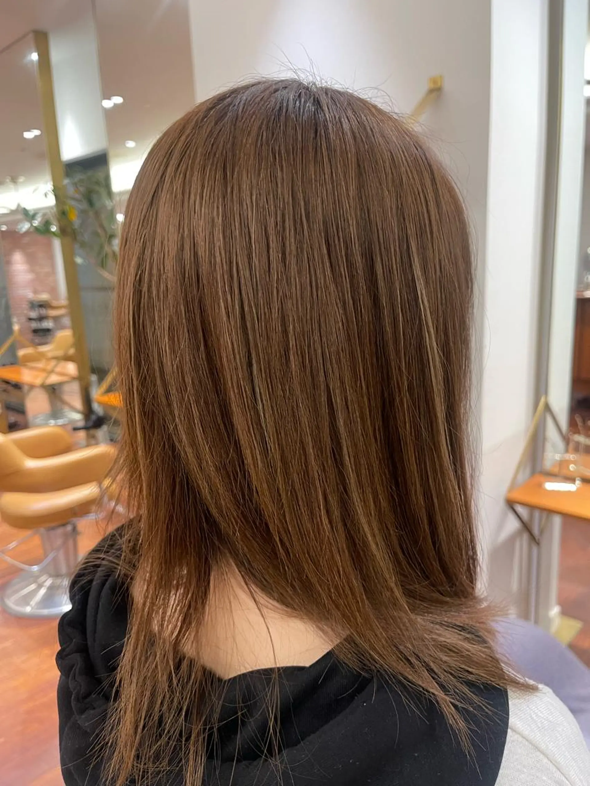ミディアム カラー ヘアカラー 大前 斗夢/髪質改善 /艶感カラー/パーマのヘアスタイル