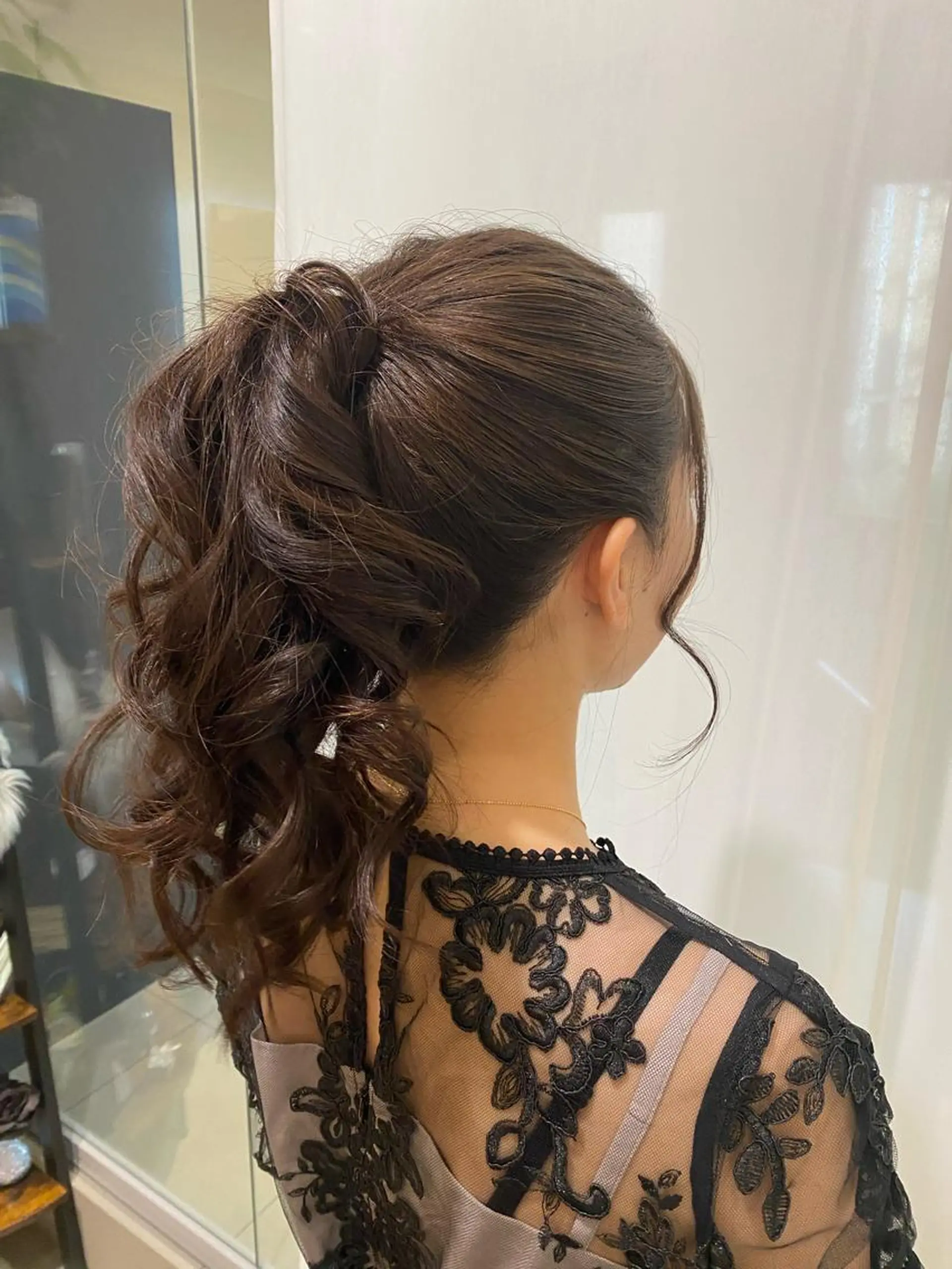 セミロング ヘアアレンジ ポニーテール 田中 アキオのヘアスタイル
