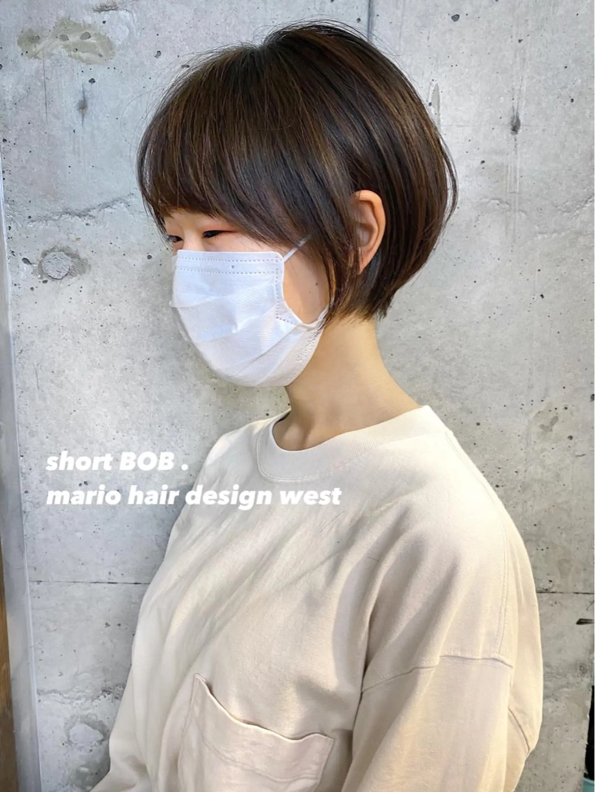 ショート カラー ショートボブ 丸みショート ボブ くびれヘア 学生 竹嶌 健吾のヘアスタイル