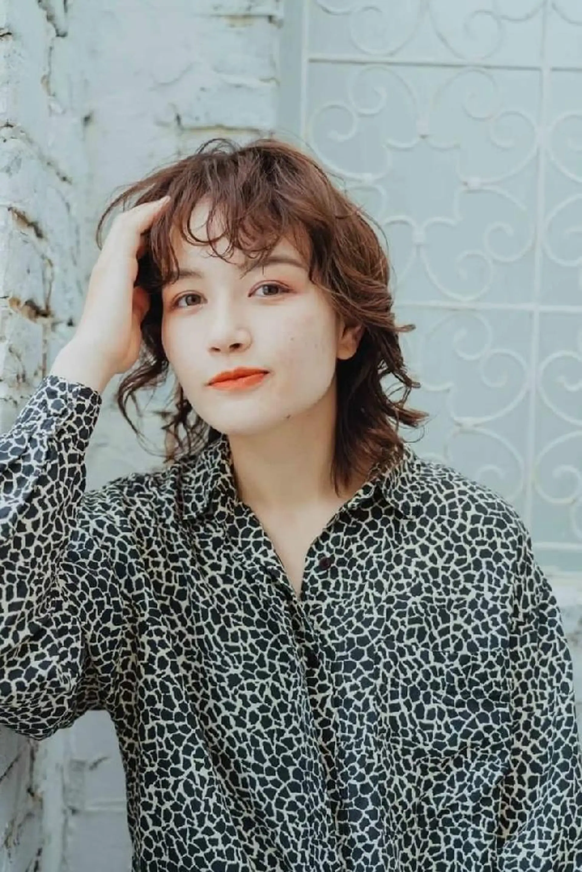 ミディアム パーマ カラー ヘアアレンジ パーマ 🐬似合わせ🦈 佐々田 桜江のヘアスタイル