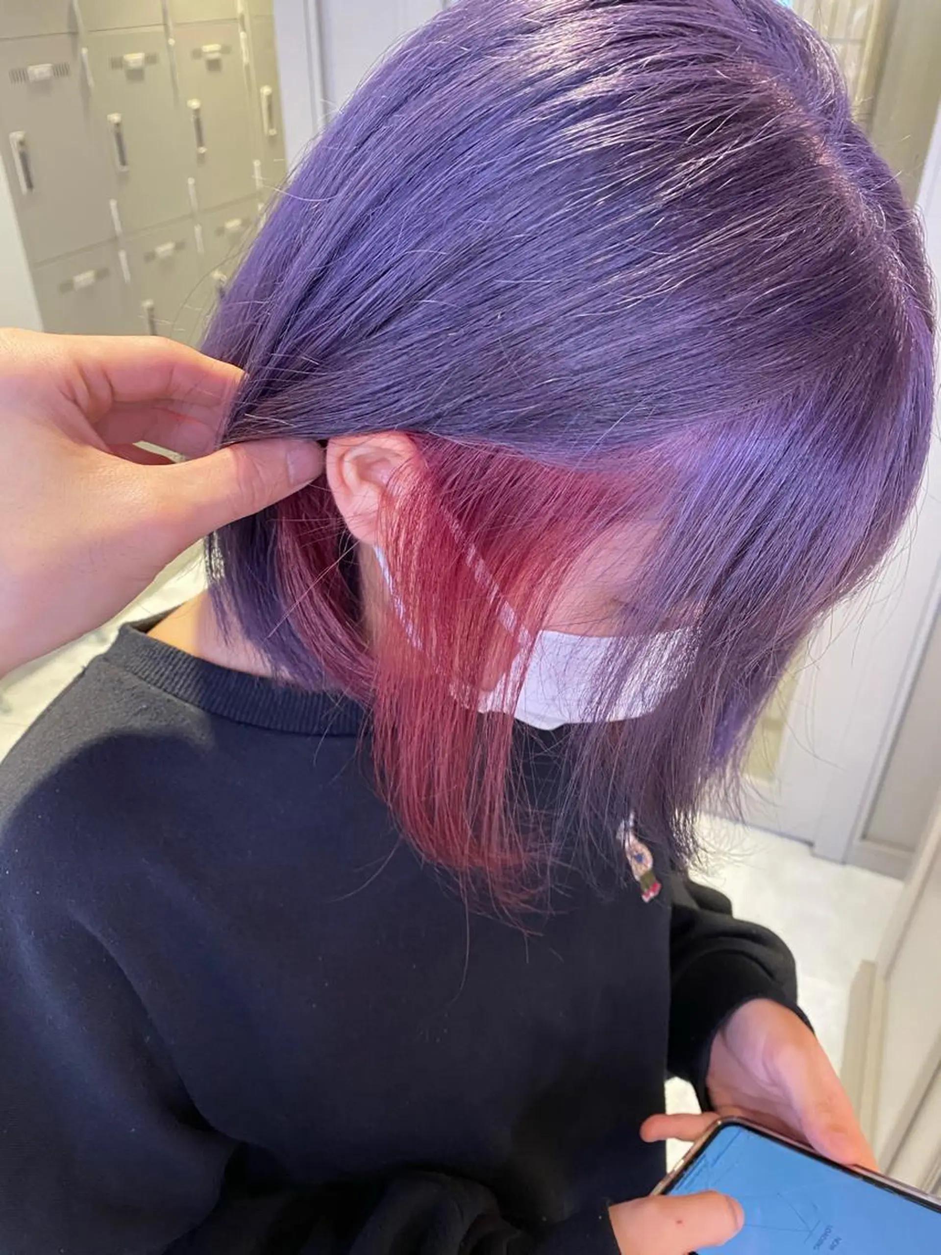ミディアム カラー ケアブリーチ 韓国レイヤーKYONのヘアスタイル