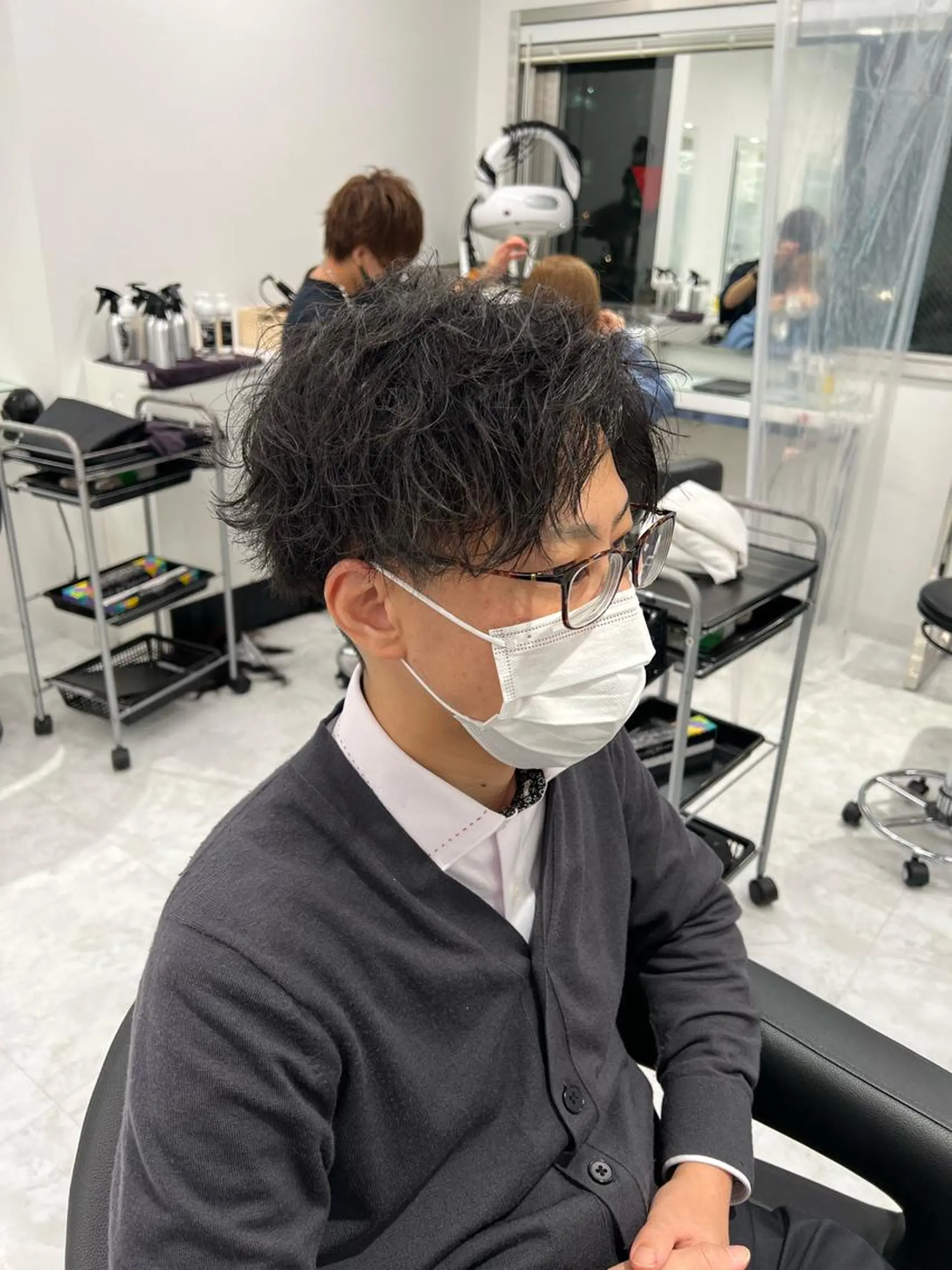 ショート カラー パーマ メンズ カット パーマ ♡透明感カラー♡ NAOKIのヘアスタイル