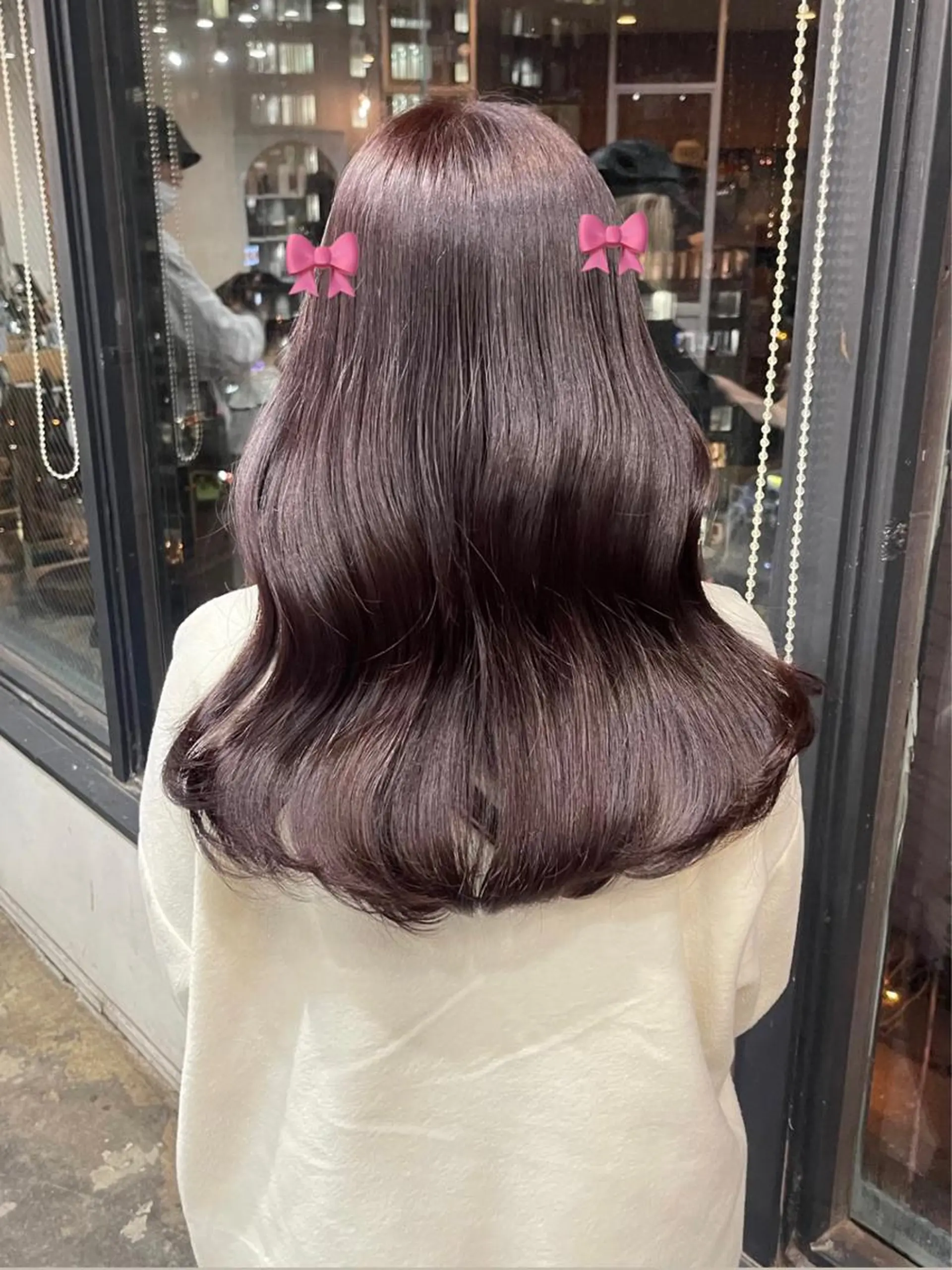 ロング カラー ブリーチ ラベンダーカラー ブリーチなしカラー ピンクカラー ピンクラベンダー ヘアカラー キダアヤカ/ 梅田/ベージュカラーのヘアスタイル