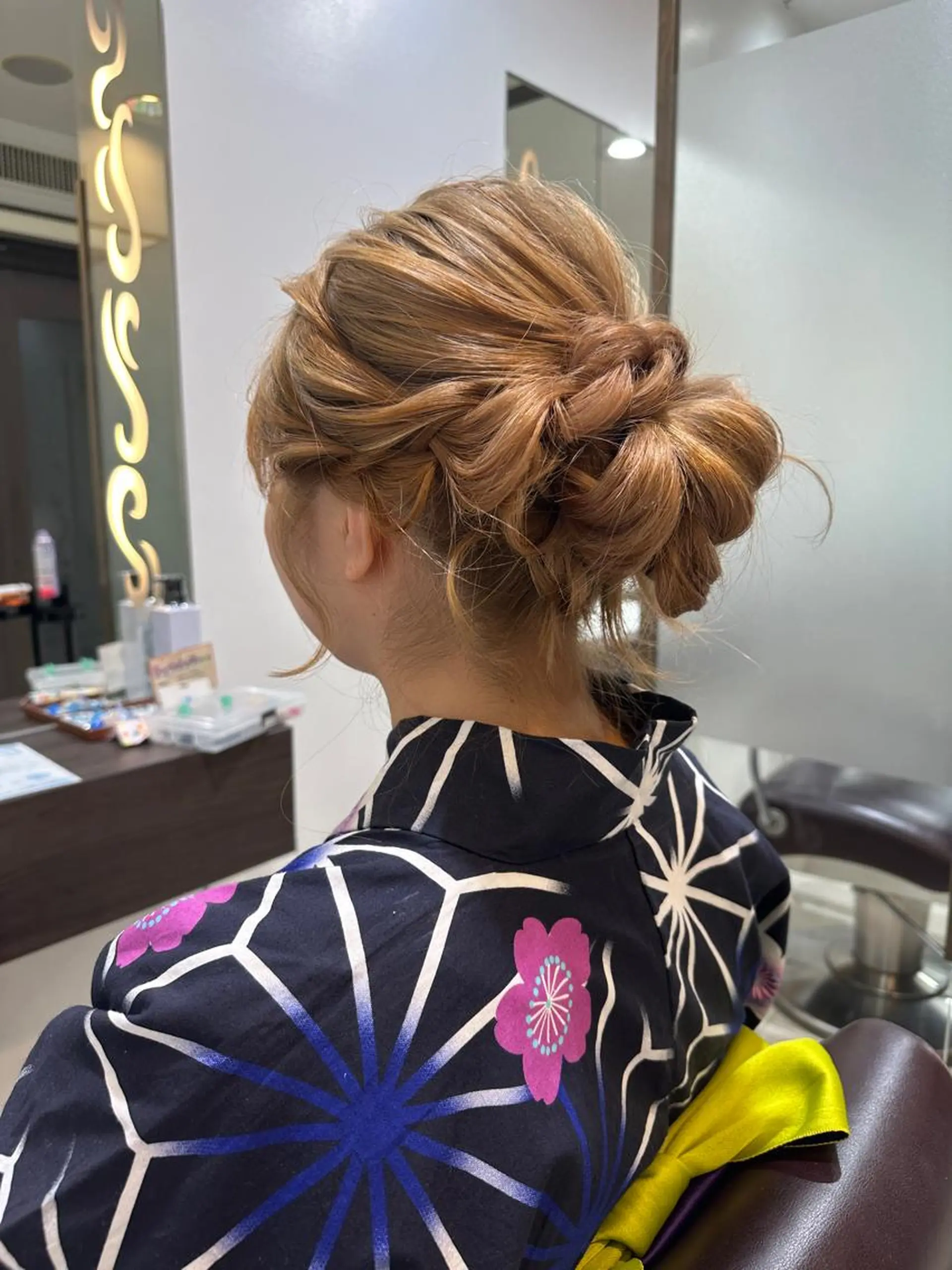 着付け 木曜日空きあり‼️ に合わせスタイル👍のヘアスタイル