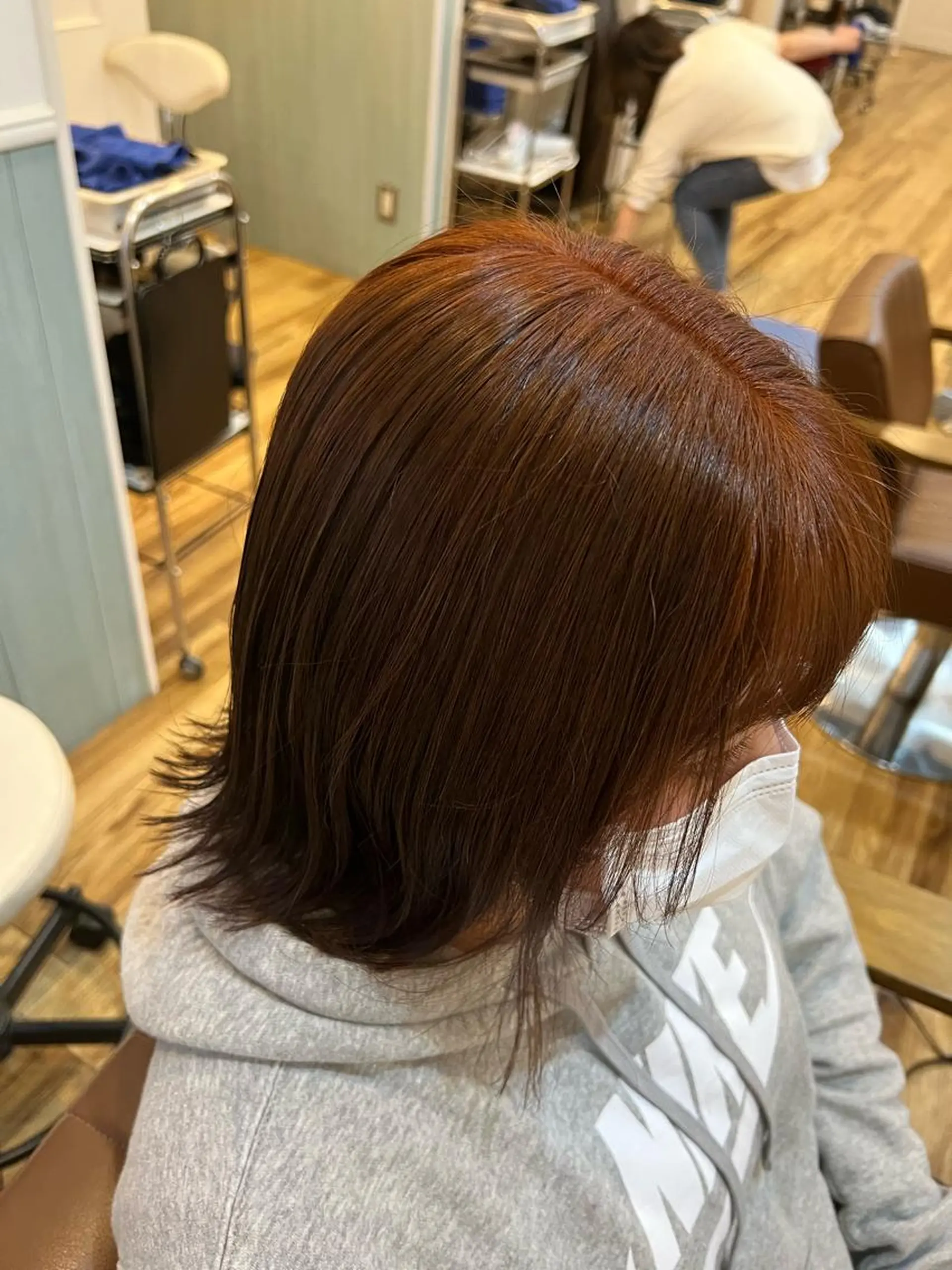 ミディアム カラー ブラウンカラー オレンジ オレンジブラウン 美容室Class所属・🐰ハイトーンカラー 畠山　渡🐰のヘアスタイル