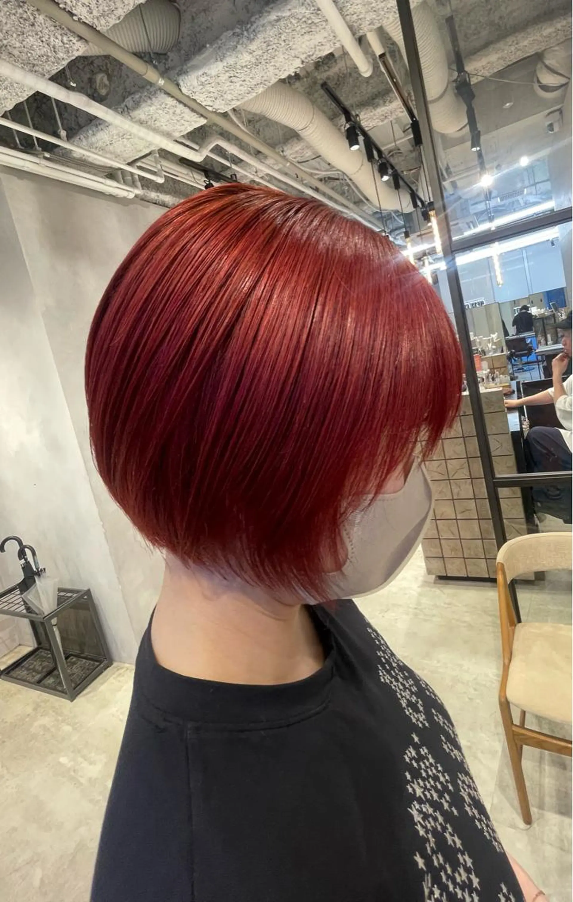 ショート カラー ブリーチ ダブルカラー レッドカラー ショートヘア トリートメント 透明感カラー✨艶髪 制作🌱山根あゆみのヘアスタイル