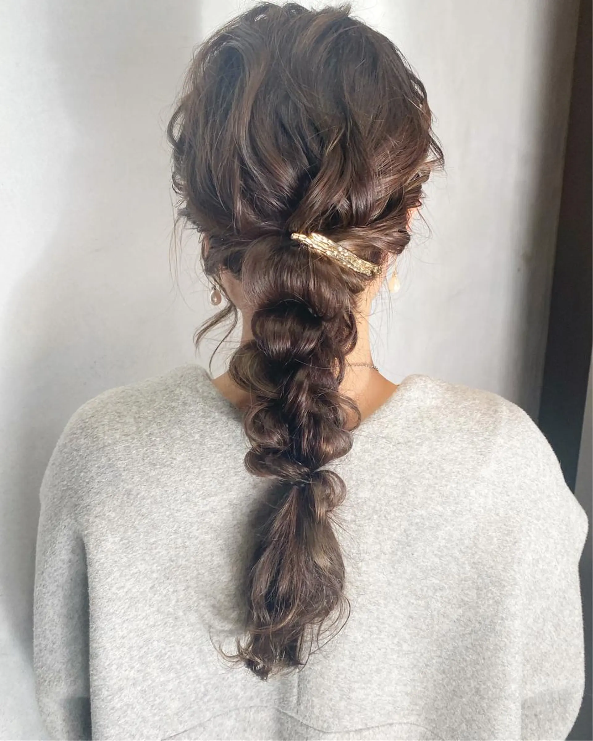 ロング ヘアアレンジ 結婚式・ブライダル ヘアセット FIORE hair design所属・山根 奈緒のマツエク・マツパデザイン