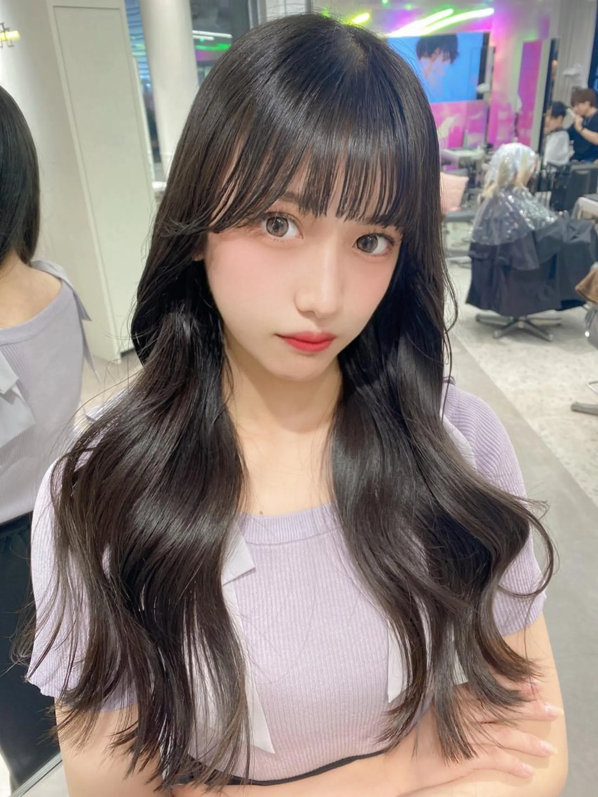 ロング カラー カット トリートメント 渋谷韓国ヘア🇰🇷 SAYAKA🩶ᩚのヘアスタイル