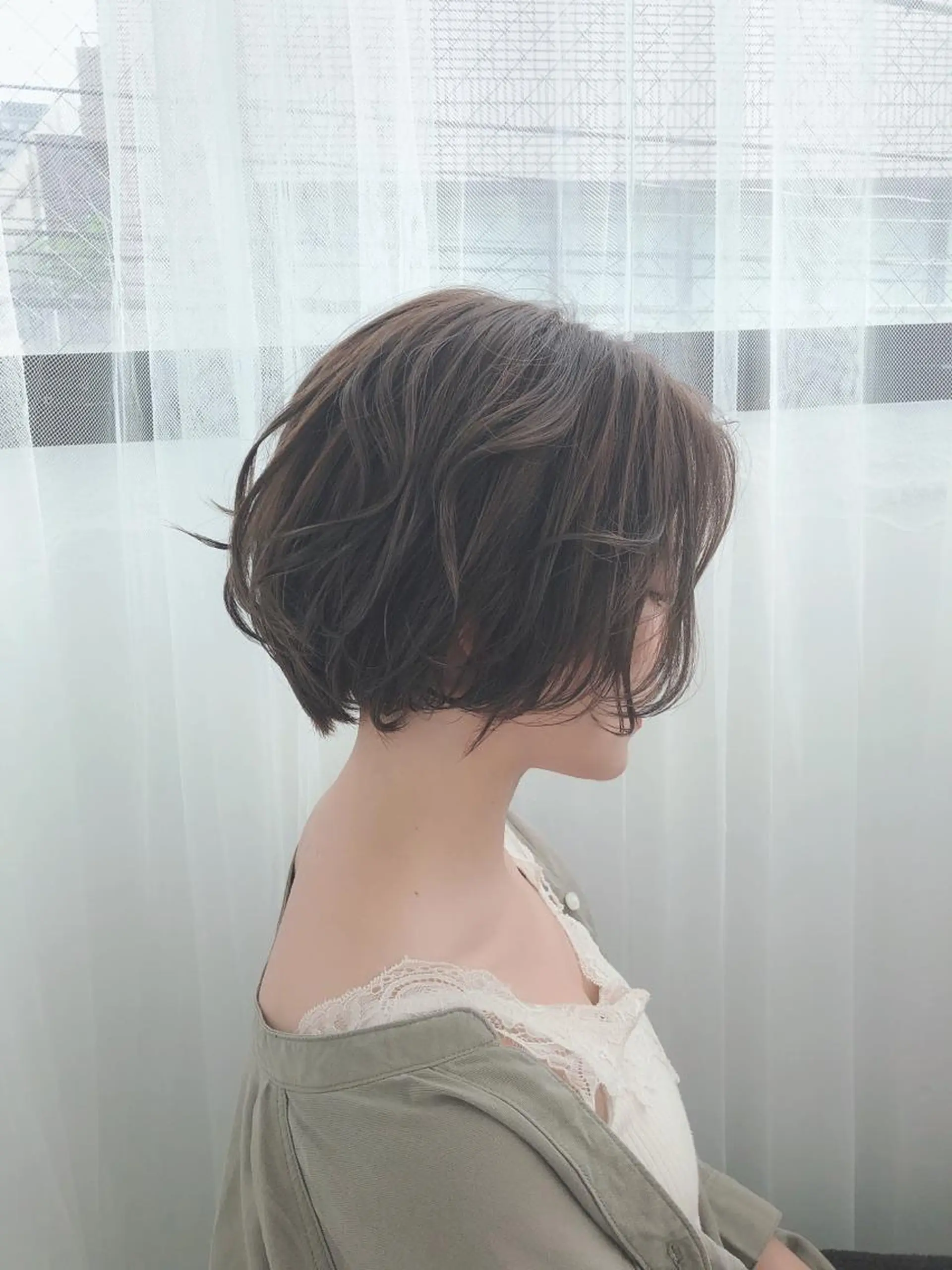 ショート カラー パーマ 美髪矯正 Rioのヘアスタイル