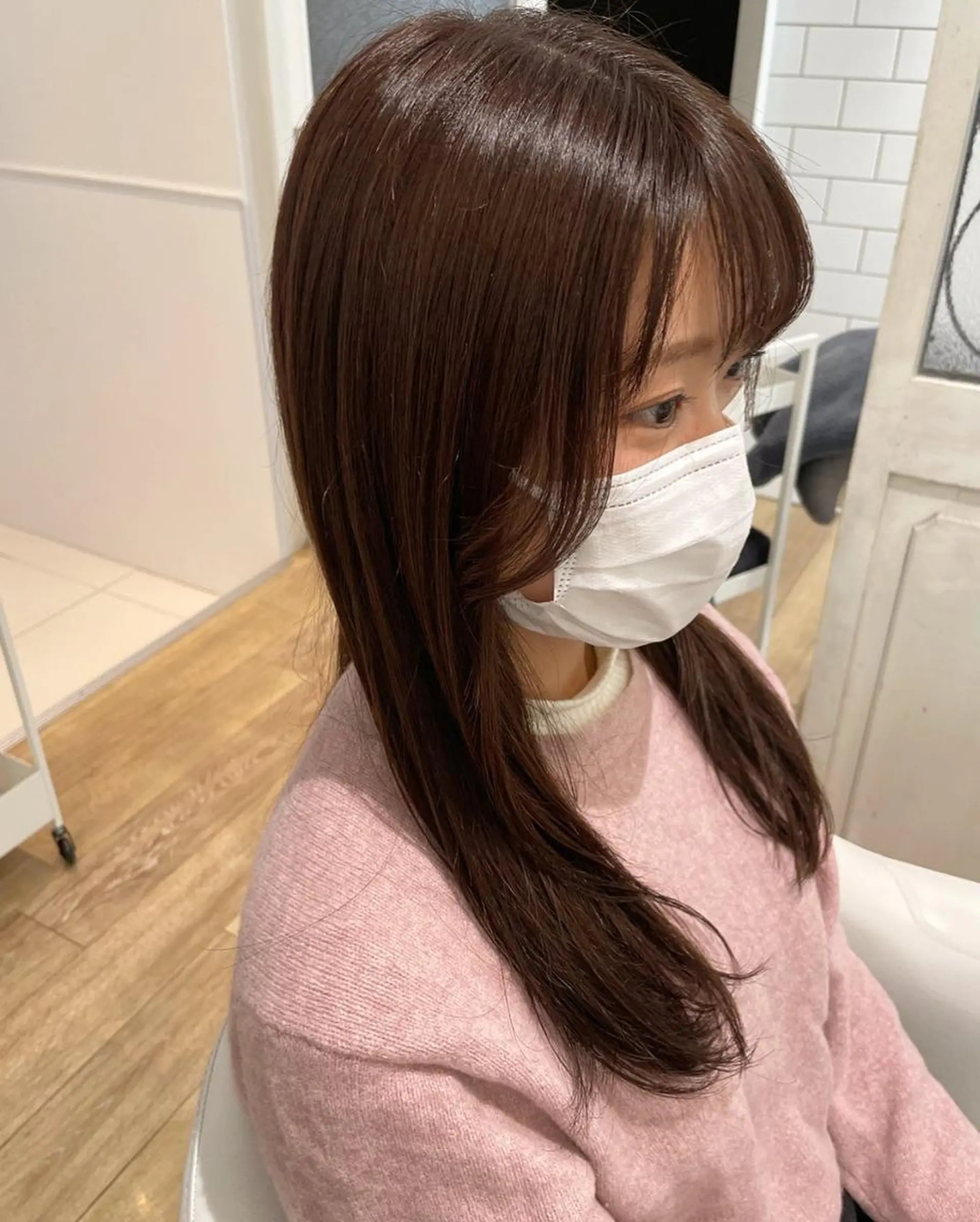 ミディアム カラー パーマ ヘアアレンジ メンズ キッズ ネイル マツエク・マツパ ベージュカラー ブラウンカラー ピンクカラー ピンクベージュ ピンクブラウン 🫧垢抜けヘア🫧 SHIORIのヘアスタイル