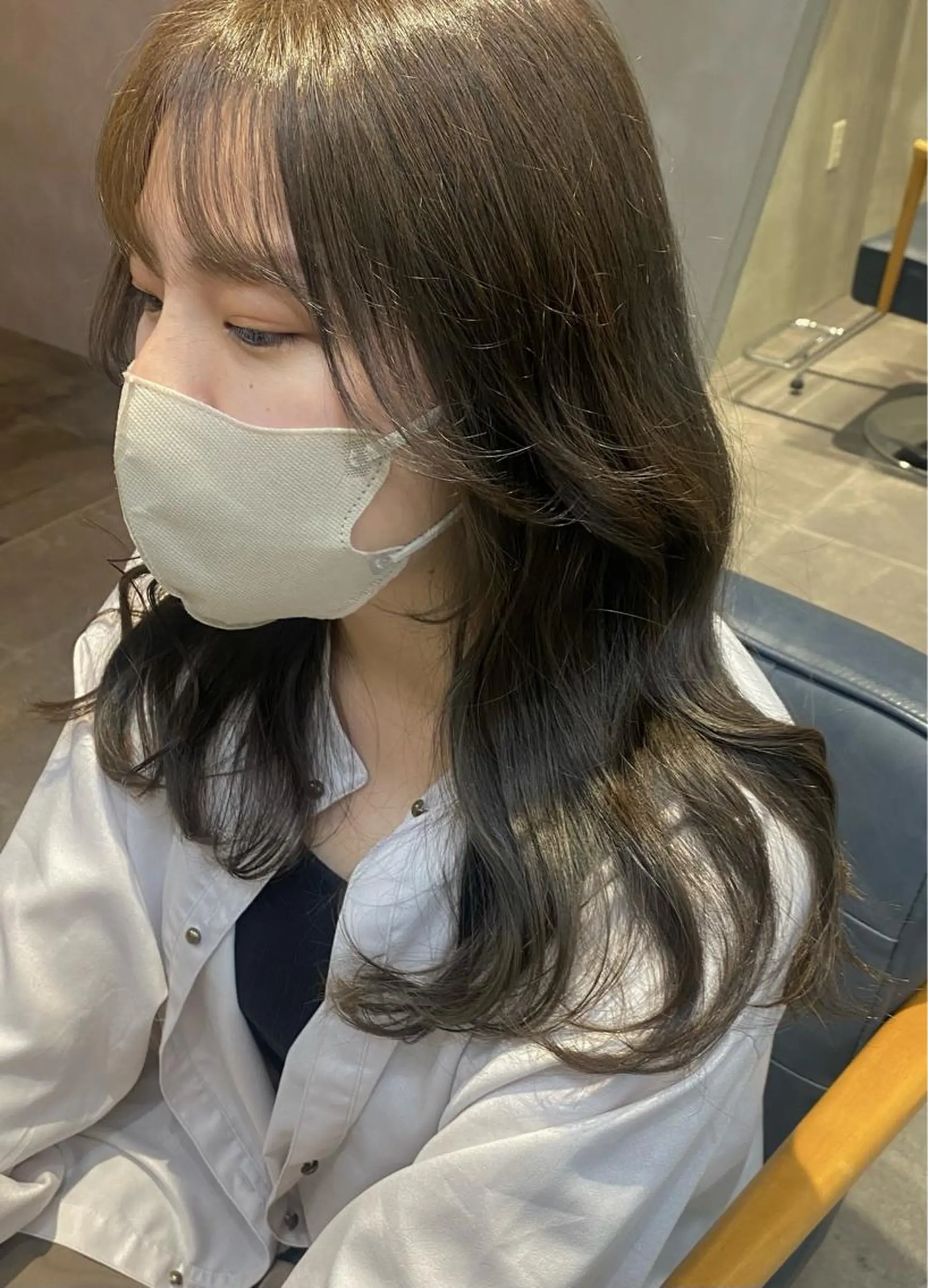 セミロング カラー 韓国×髪質改善カラー 💎hinaのヘアスタイル