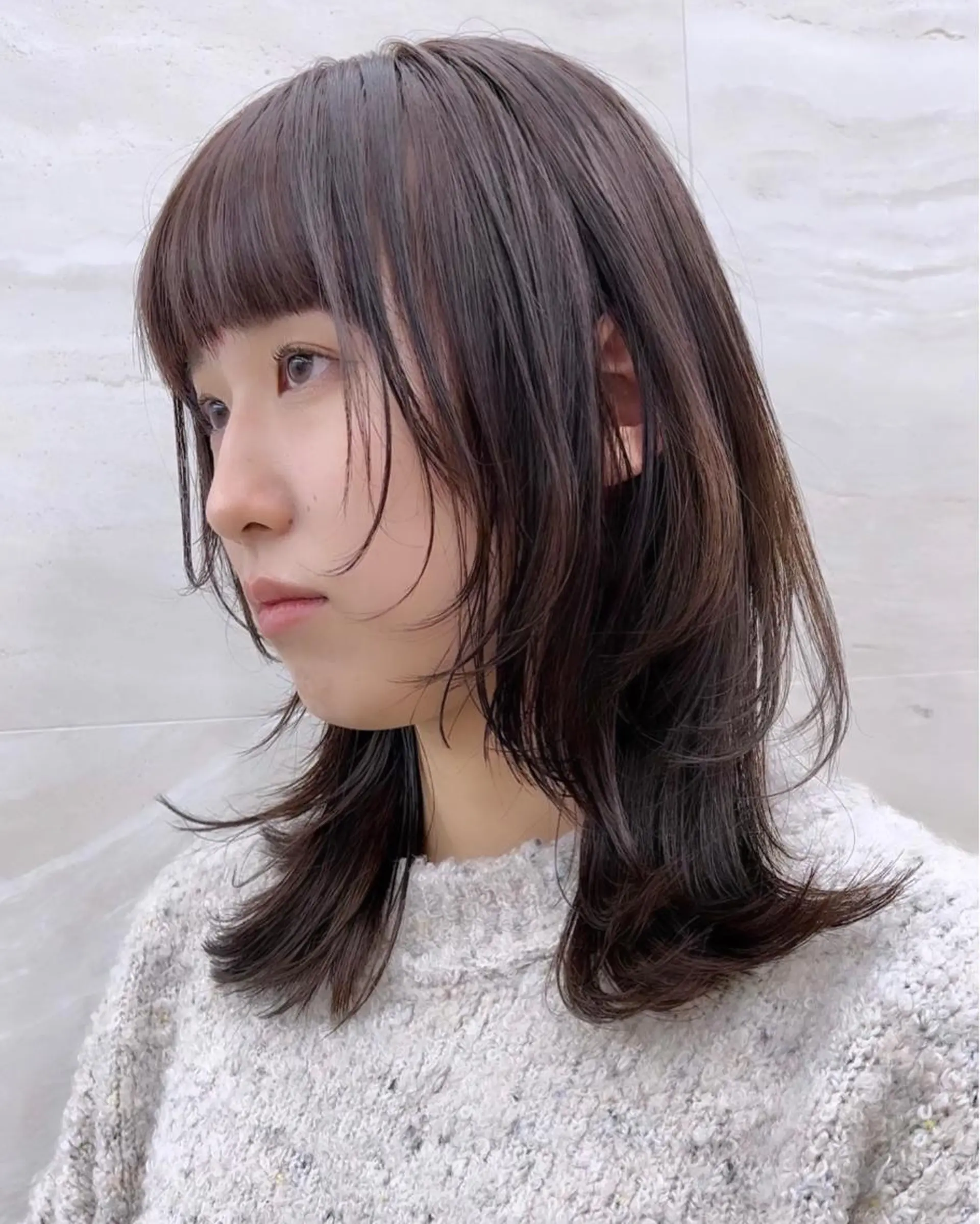 ミディアム カット ヘアカラー トリートメント カラー系/カット特化 🟠オオタキマサシのヘアスタイル