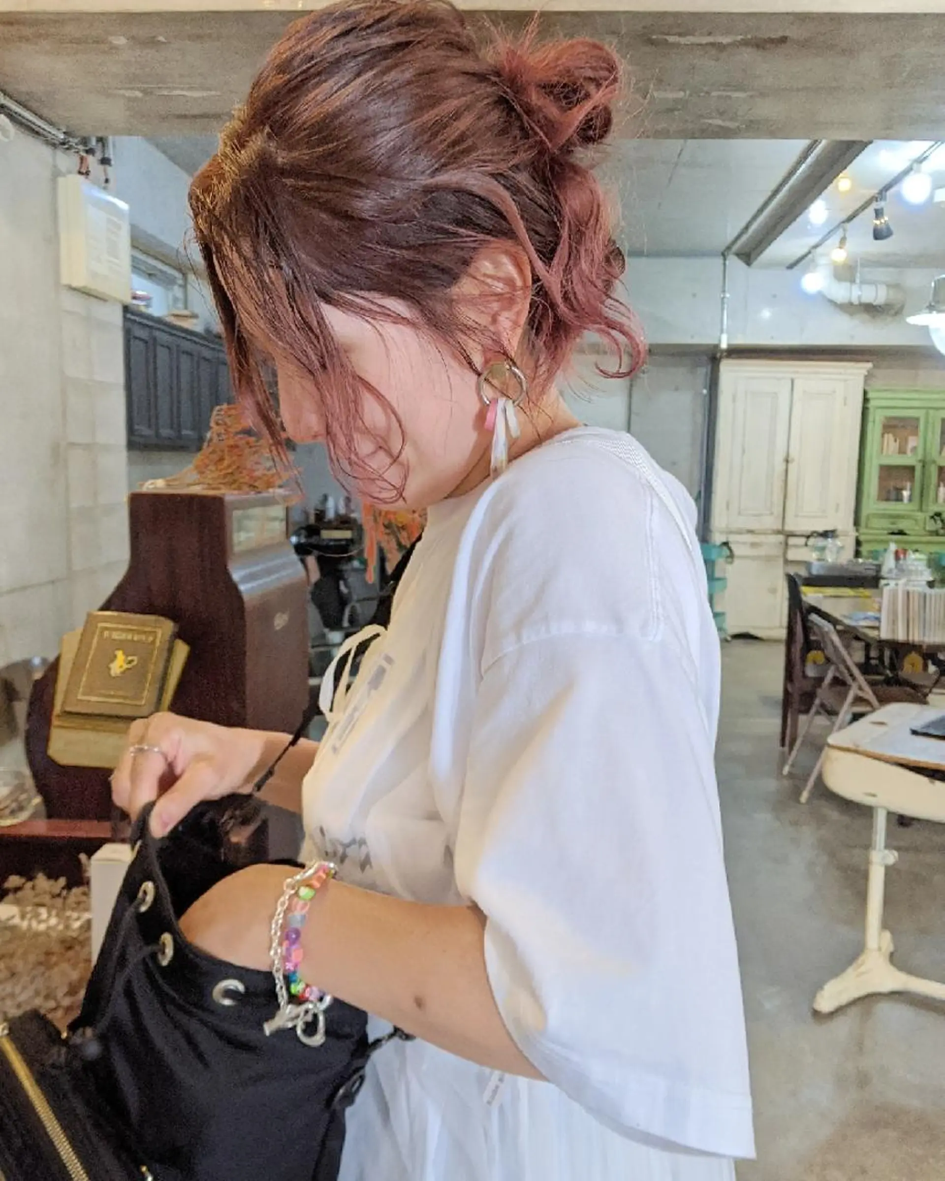 セミロング カラー ヘアアレンジ カット ヘアカラー トリートメント 南堀江 möwen ( メーヴェ )所属・mowen RUIのヘアスタイル