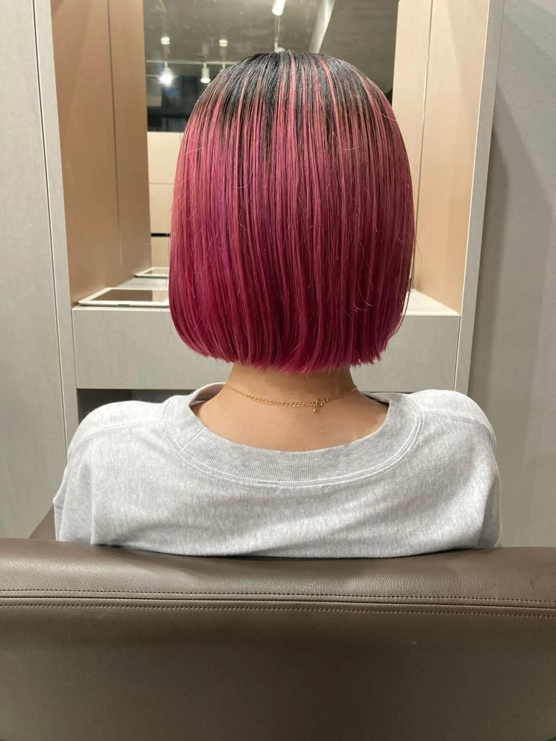 ショート カラー ロングパーマ木村 ボブパーマのヘアスタイル