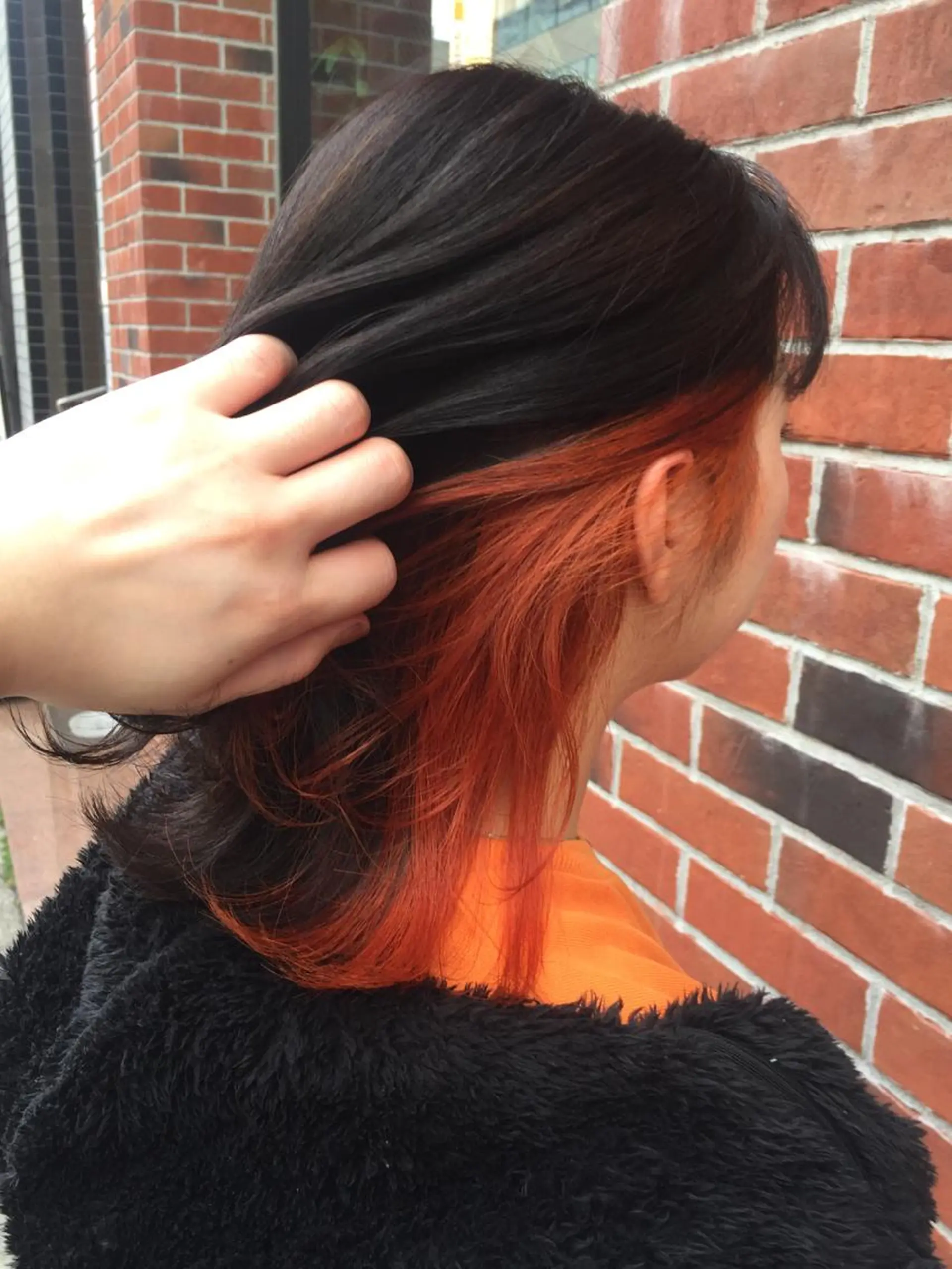 ミディアム カラー ベージュカラー ブリーチ オレンジ オレンジベージュ ヘアカラー トリートメント 髪質改善/痛ませ ないカラー/西村航大のヘアスタイル