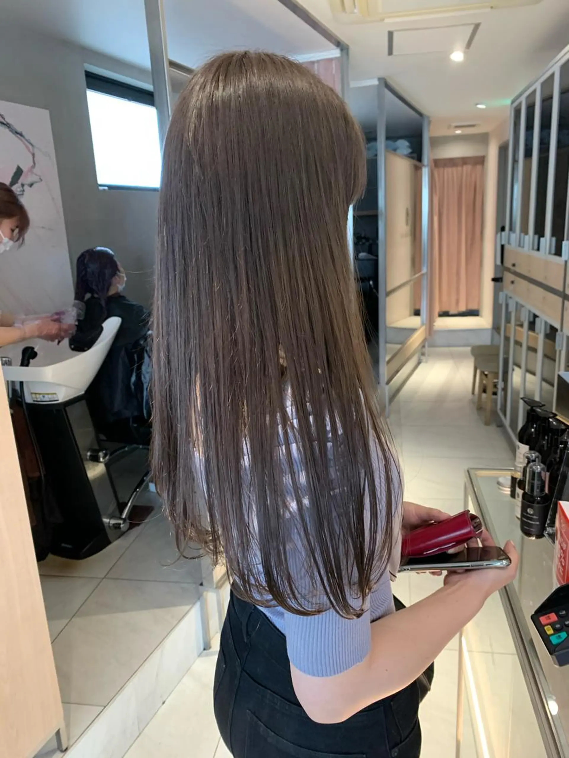 ロング カラー ヘアカラー トリートメント ヘッドスパ 柔らか透け感カラー 🌿ムロヤリョウスケのヘアスタイル